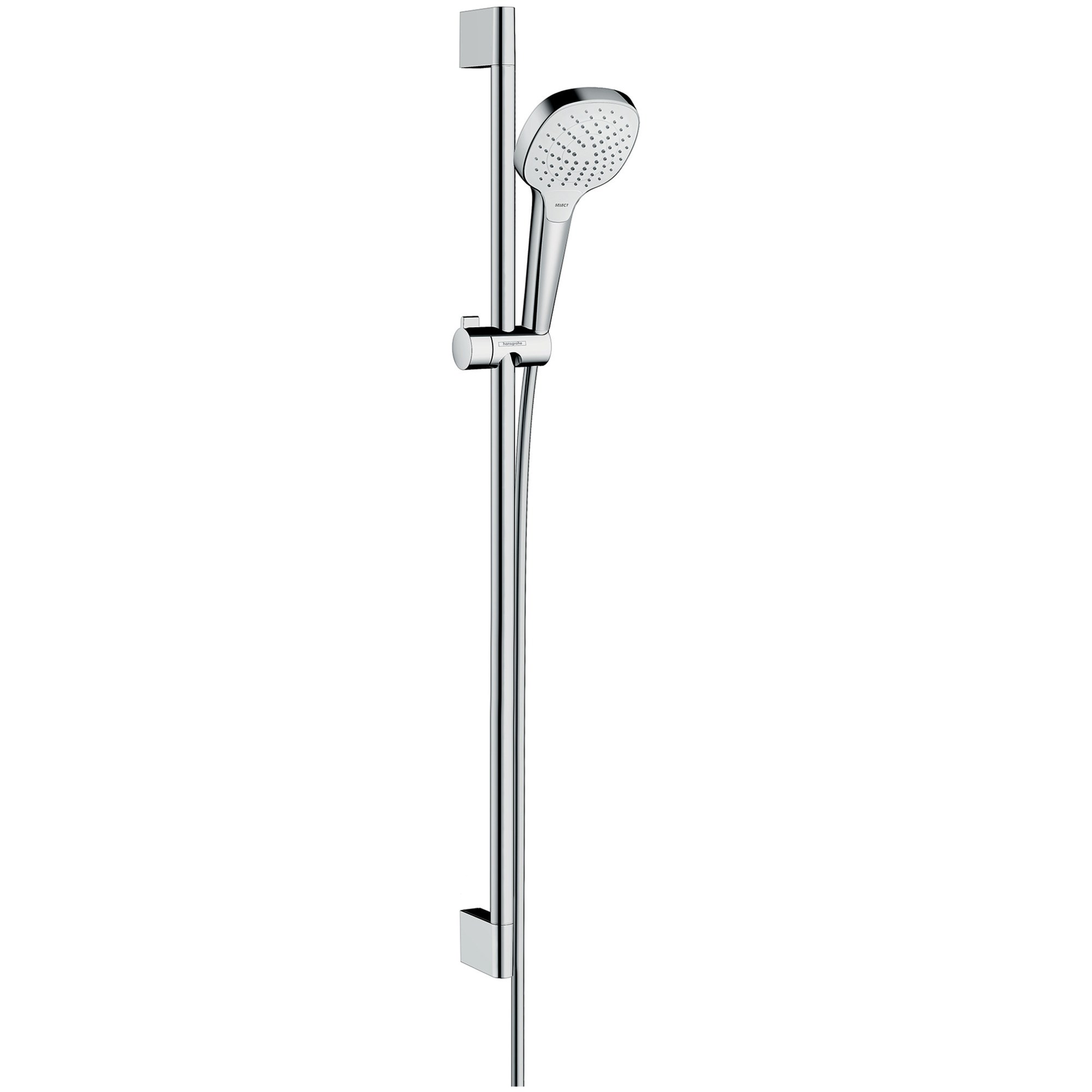 Hansgrohe Croma Select E Duş Seti 90 cm Sürgülü 11 cm El Duşlu Vario EcoSmart Beyaz-Krom 26593400