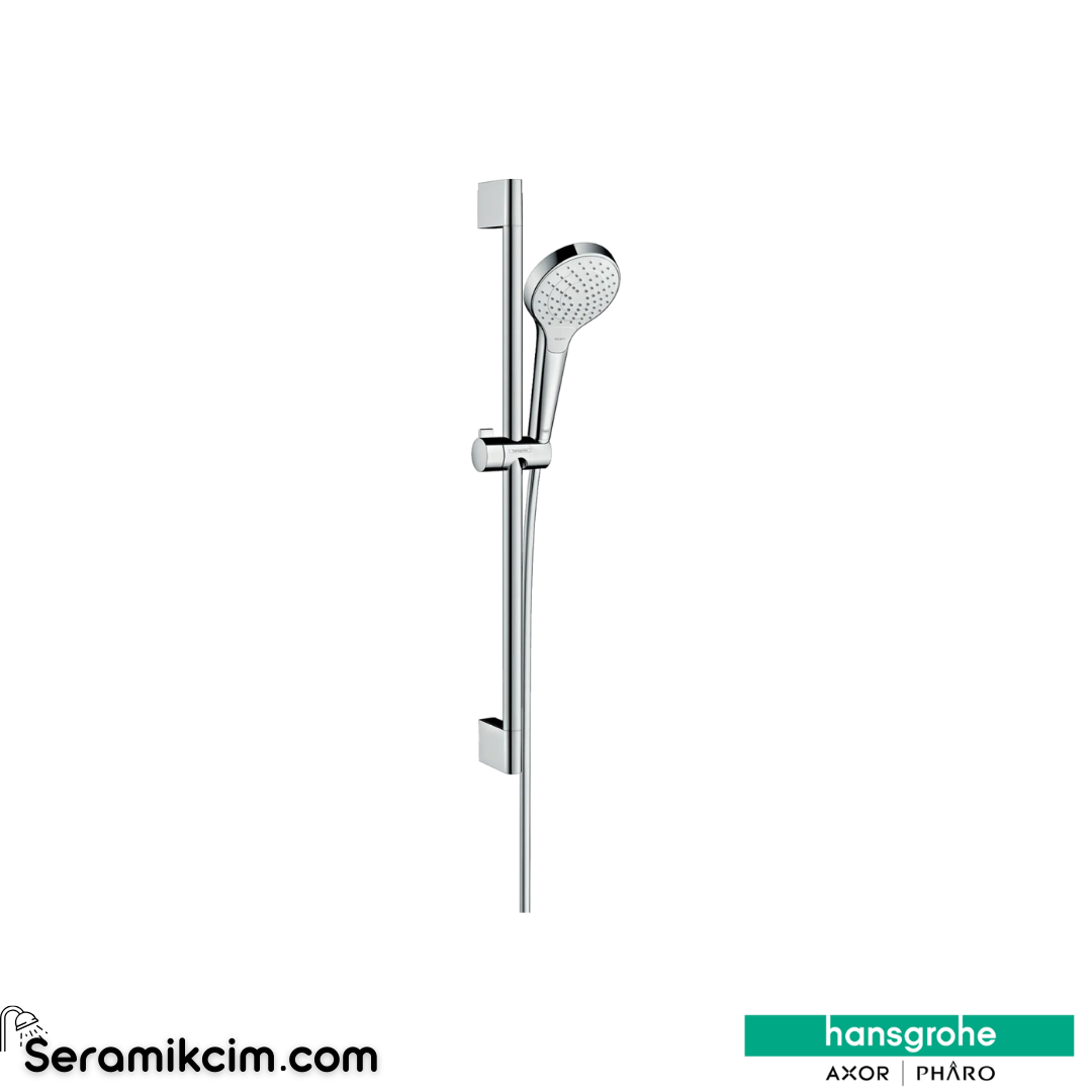 HansGrohe Croma Select S Duş Seti Vario, Ecosmart, 9 Lt/Dk, 65 Cm Duş Barı İle Krom 26563400