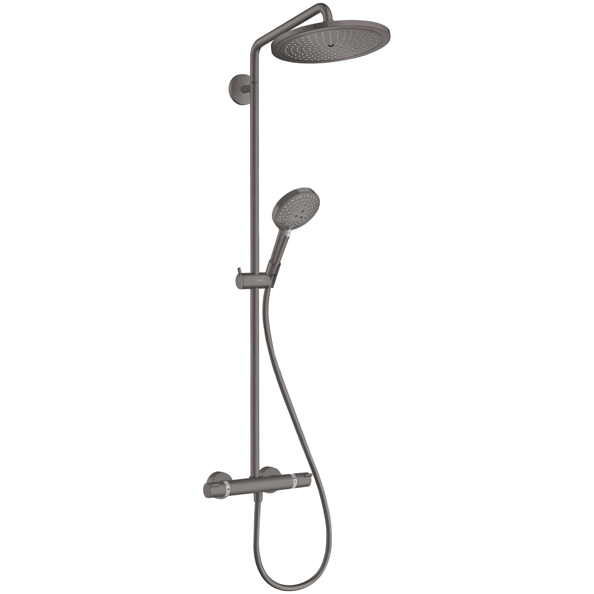 Hansgrohe Croma Select S Termostatik Duş Sistemi 28 cm 1 Fonksiyonlu Mat Siyah-Krom 26890340