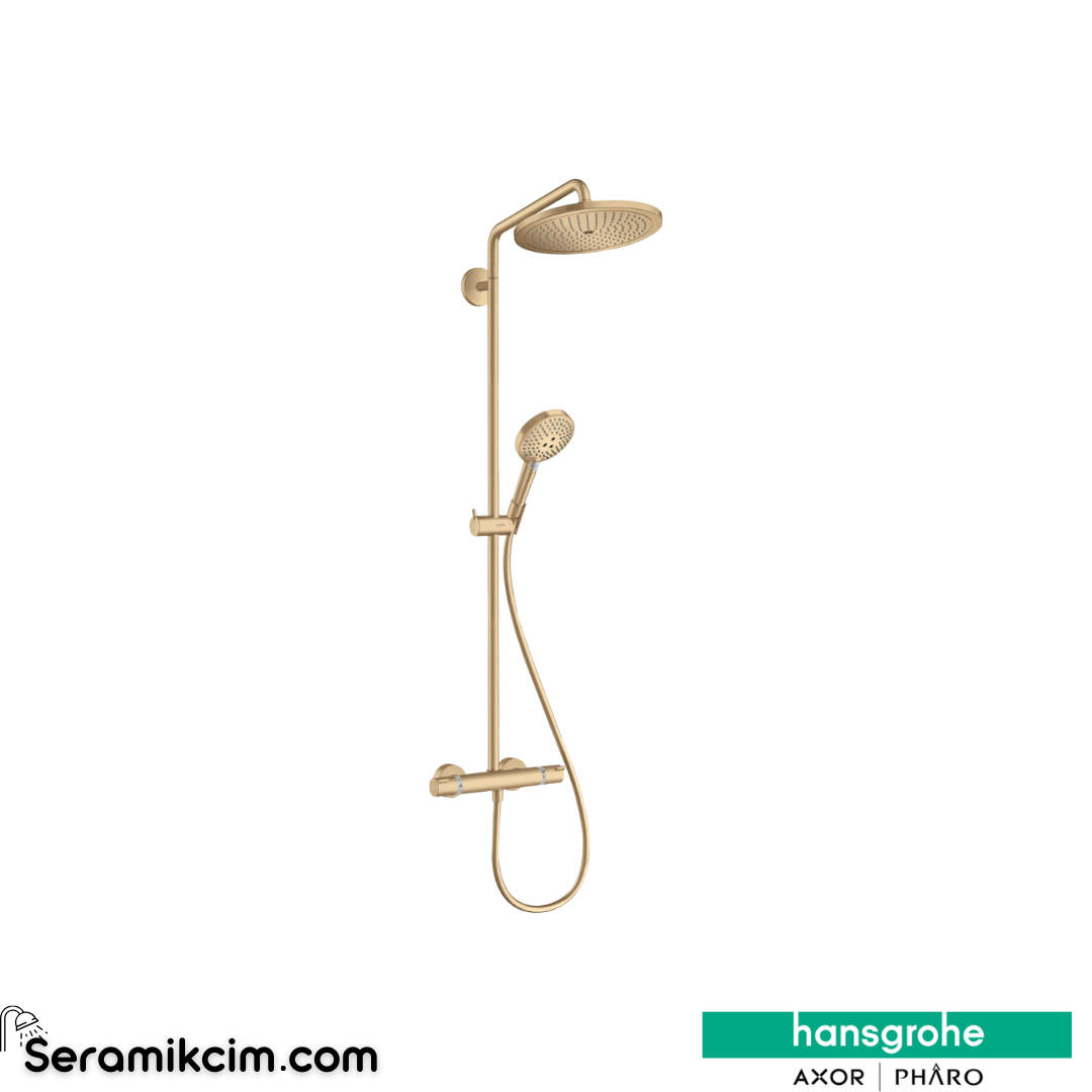 Hansgrohe Croma Select S280 Duş Kolonu Ecosmart 9L Termostatik Mat Bronz 26891140