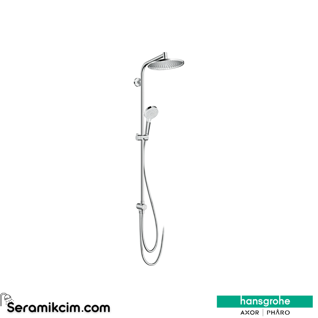 Hansgrohe Crometta S240 Duş Kolonu 1 Fonksiyonlu Reno Ecosmart+ Krom 27270000