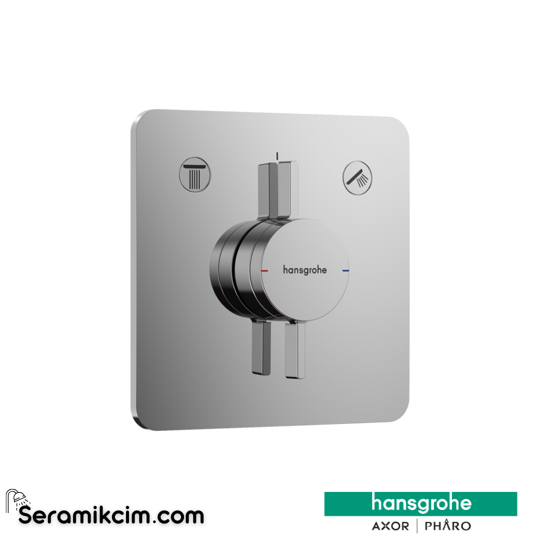 Hansgrohe Duoturn Q Batarya Ankastre 2 Çıkış  75414000
