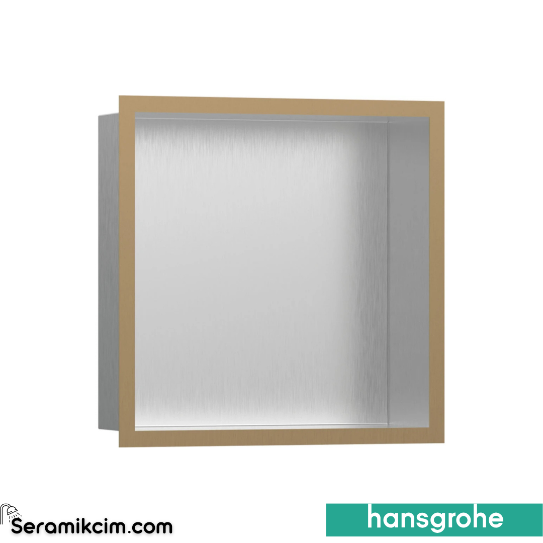 Hansgrohe Duvar Nişi Paslanmaz Çelik Tasarım Çerçeveli 30x30x10 cm Mat Bronz Paslanmaz Çelik 56097140