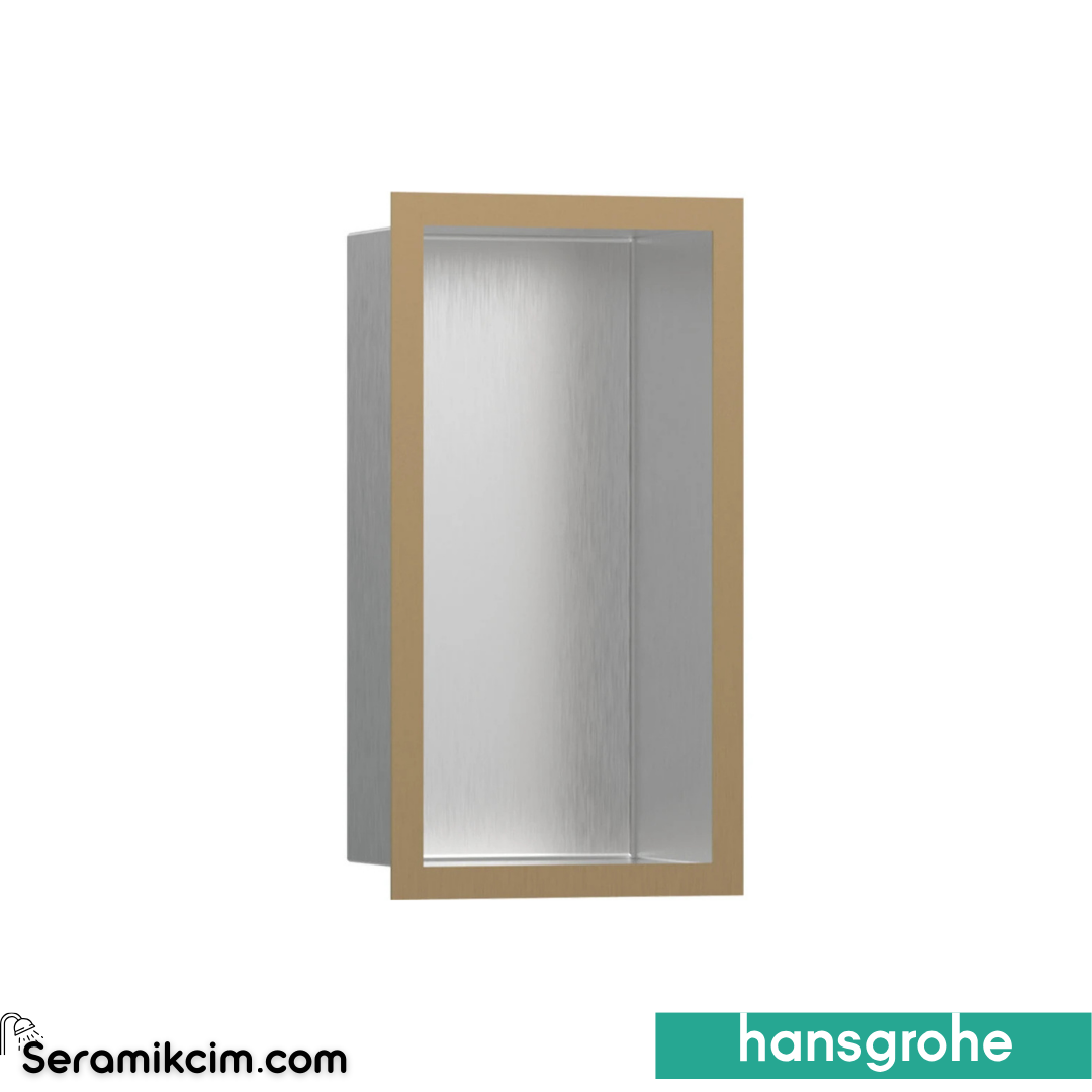 Hansgrohe Duvar Nişi Paslanmaz Çelik Tasarım Çerçeveli 30x15x10 cm Mat Bronz Paslanmaz Çelik 56094140