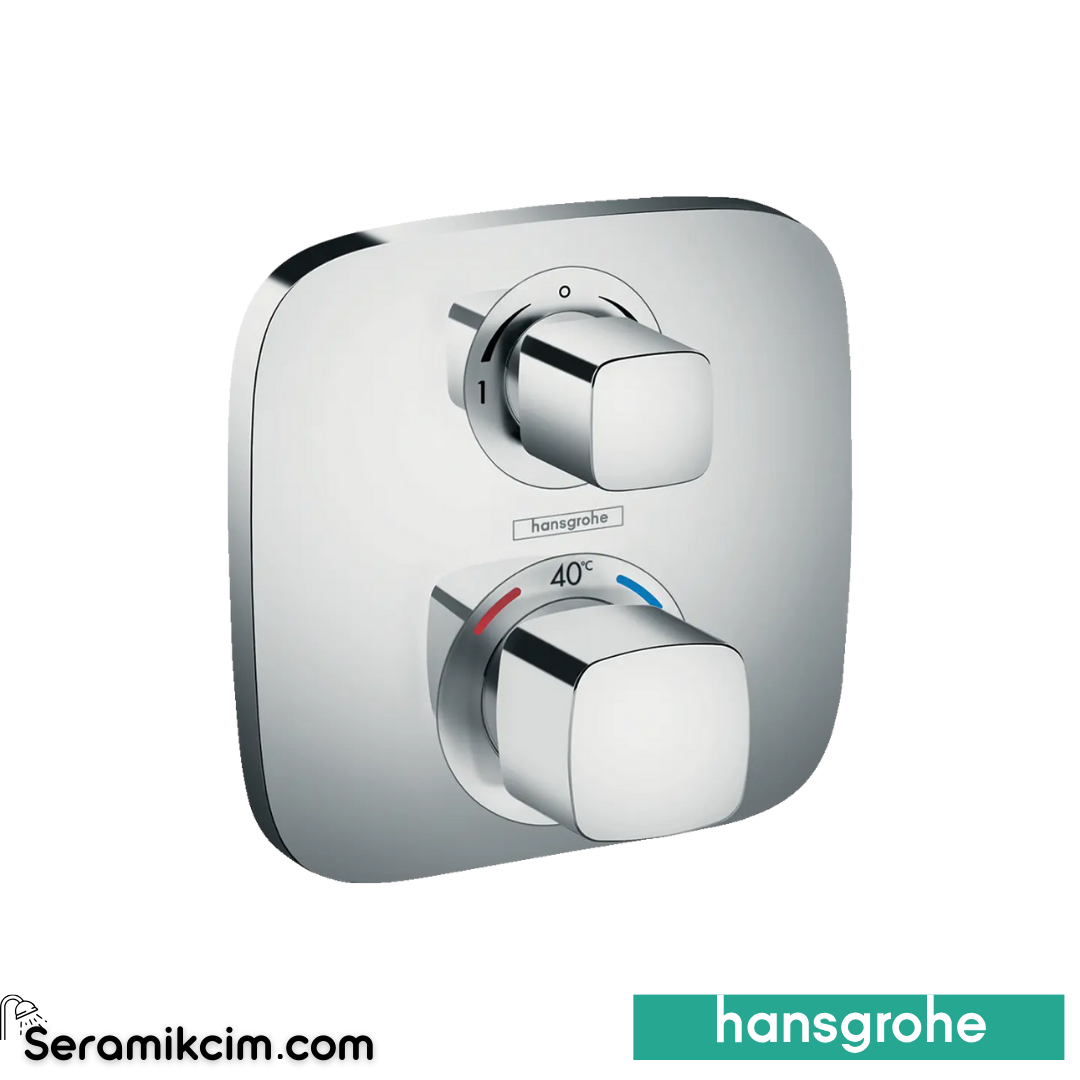 Hansgrohe Ecosmart E Termostatik Banyo Bataryası Ankastre 2 Çıkış Krom 15708000