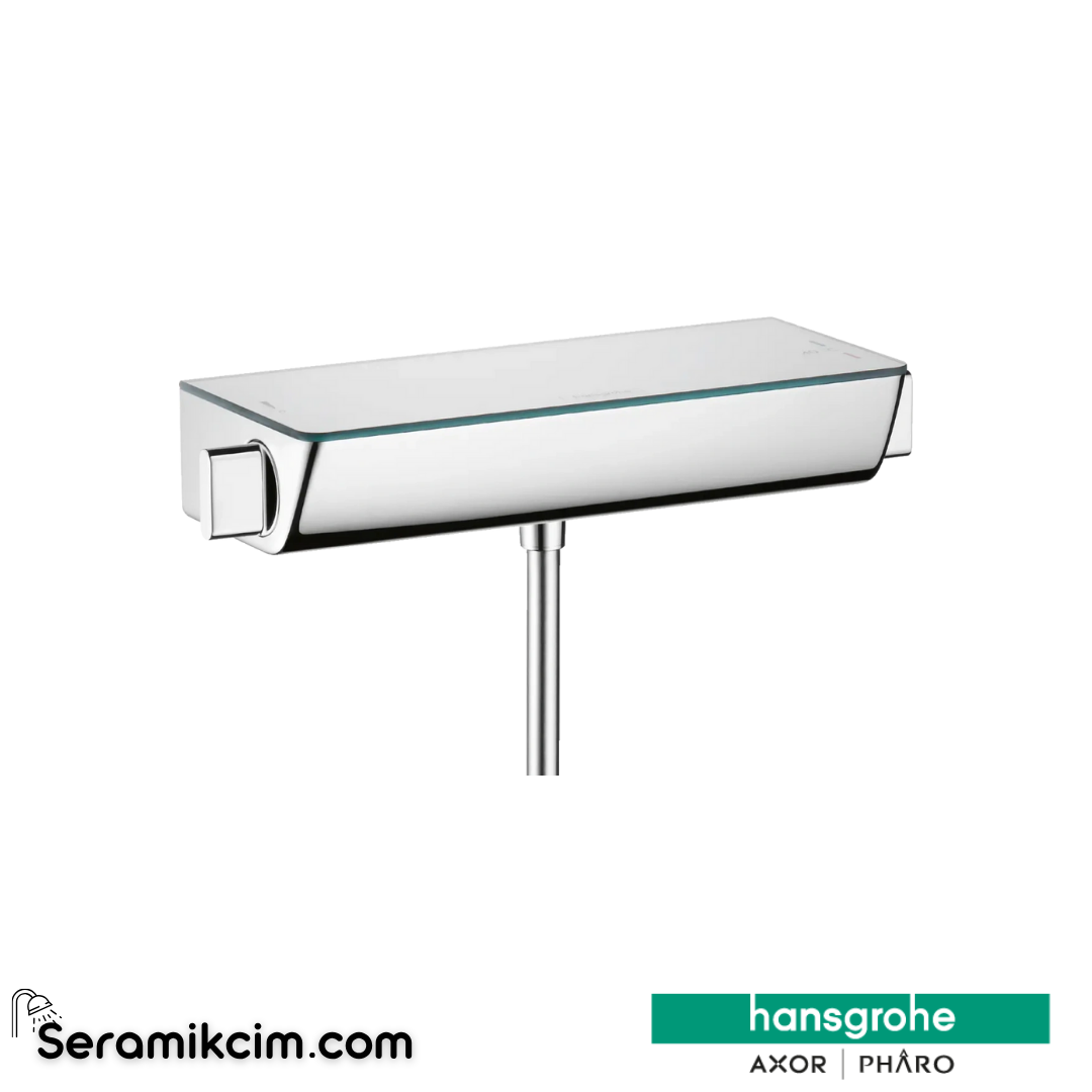 Hansgrohe Ecosmart Select Termostatik Duş Bataryası Aplike Beyaz-Krom 13111400