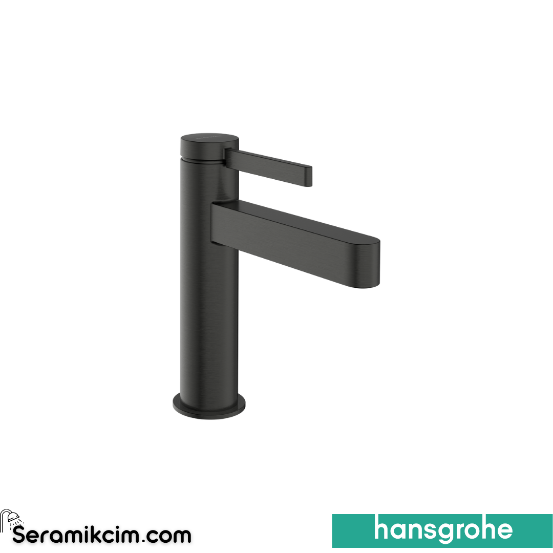 Hansgrohe Finoris Lavabo Bataryası Bas Aç Set Coolstart Mat Siyah Krom 76025340