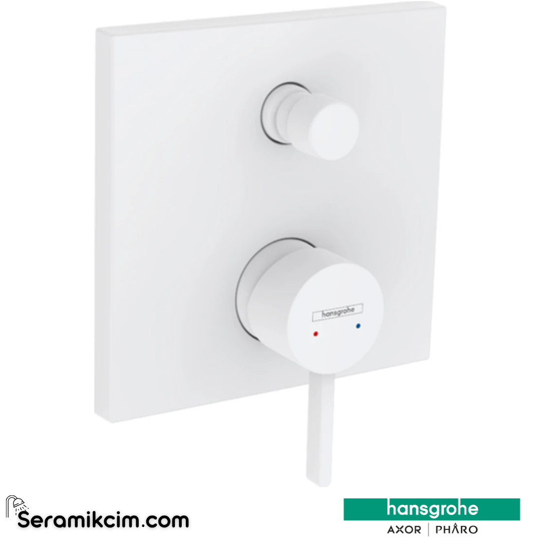 Hansgrohe Finoris Tek Kollu Banyo Bataryası Ankastre Montaj Satin Beyaz 76415700 - 76415700