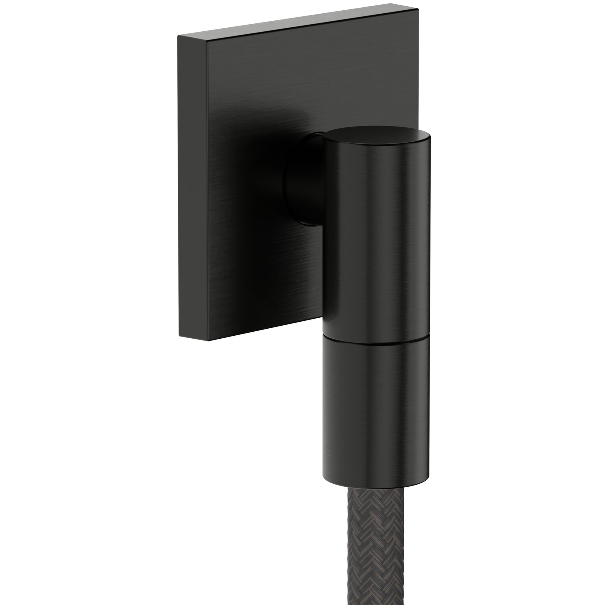 Hansgrohe Fixfit Fine E Wall Outlet Mat Siyah-Krom