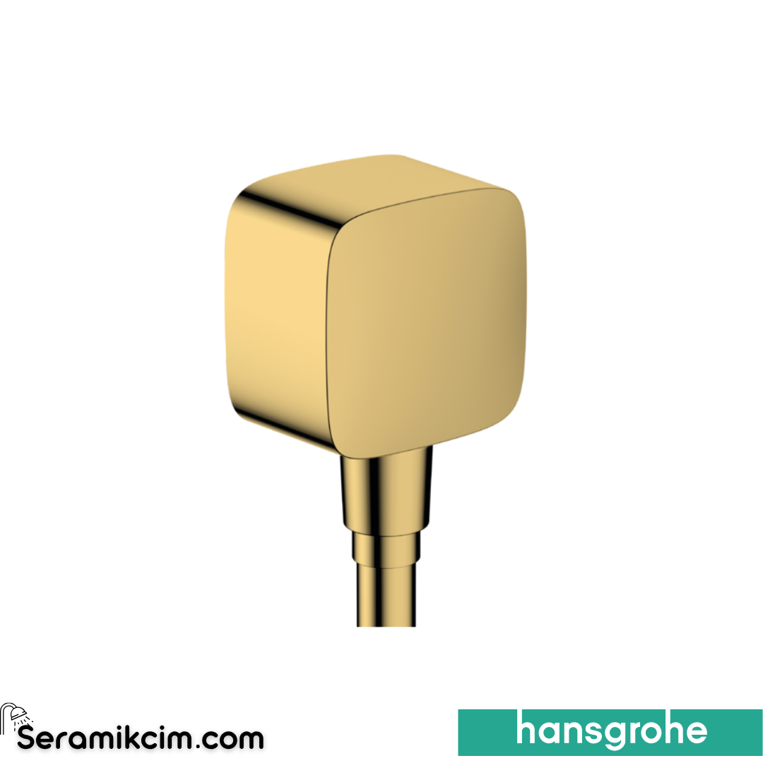 Hansgrohe Fixfit S Kare Gönye Çıkış Parlak Altın 26455990