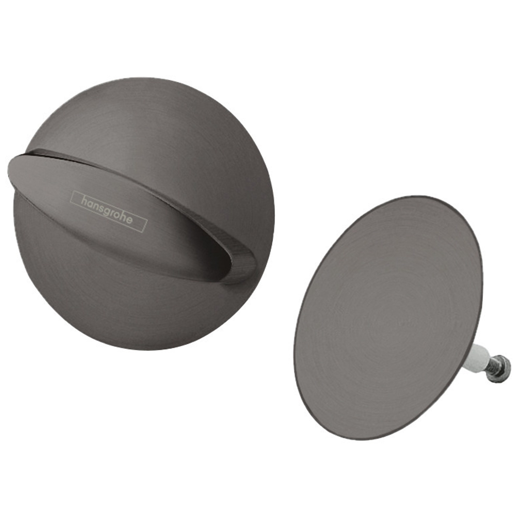 Hansgrohe Flexaplus Küvet Tromp. Kum.Kapağı Mat Siyah-Krom 58185340