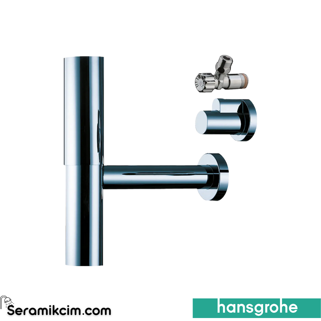 Hansgrohe Flow Star Sifon Set + 2 Ara Musluk + Kapak Krom 52120000