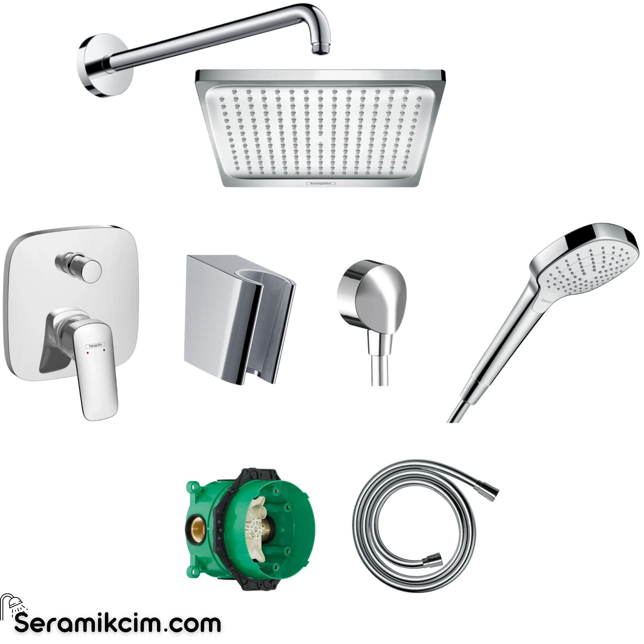 Hansgrohe Logis Ankastre Banyo Bataryası Set Krom
