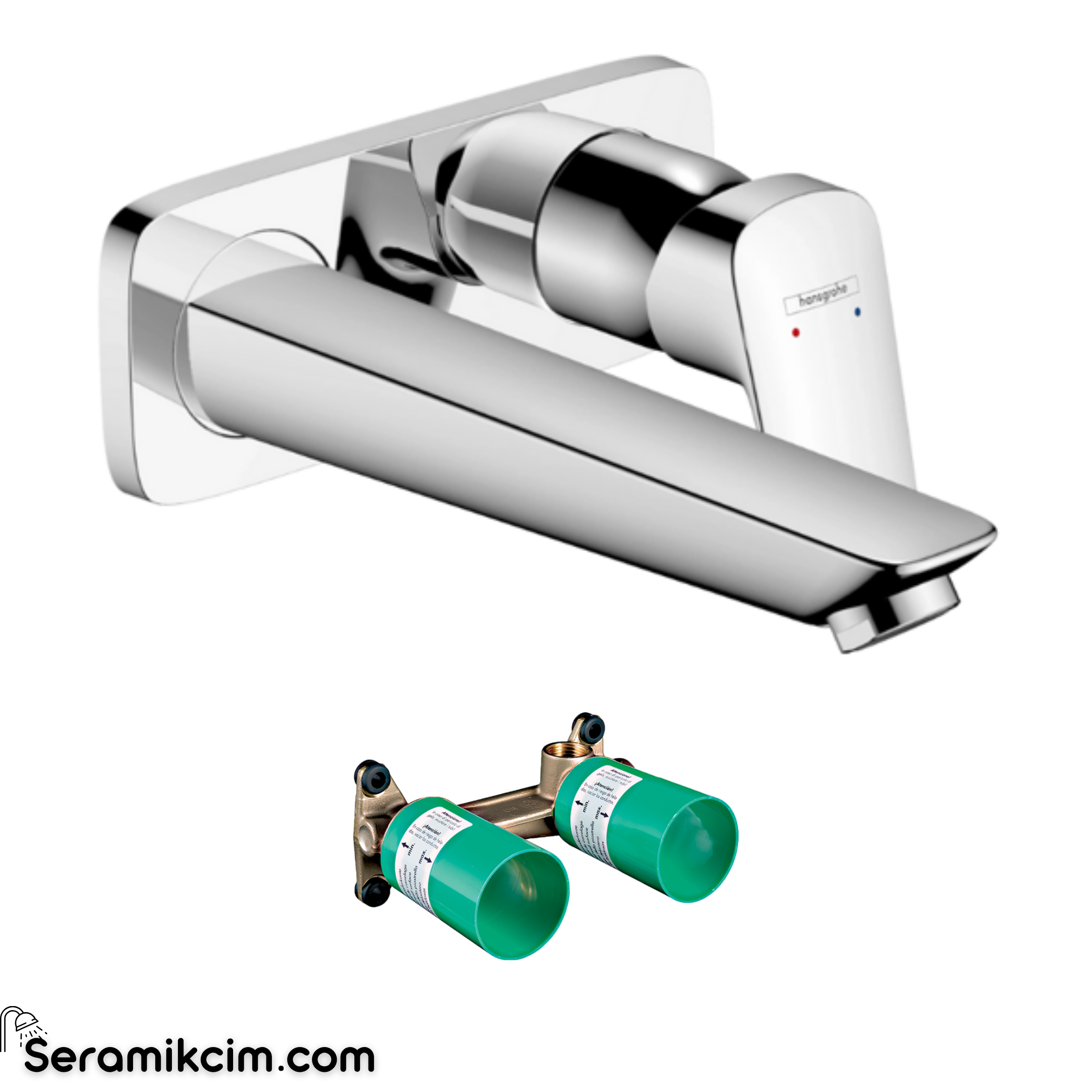 Hansgrohe Logis Ankastre Lavabo Bataryası + İç Takım Set Krom
