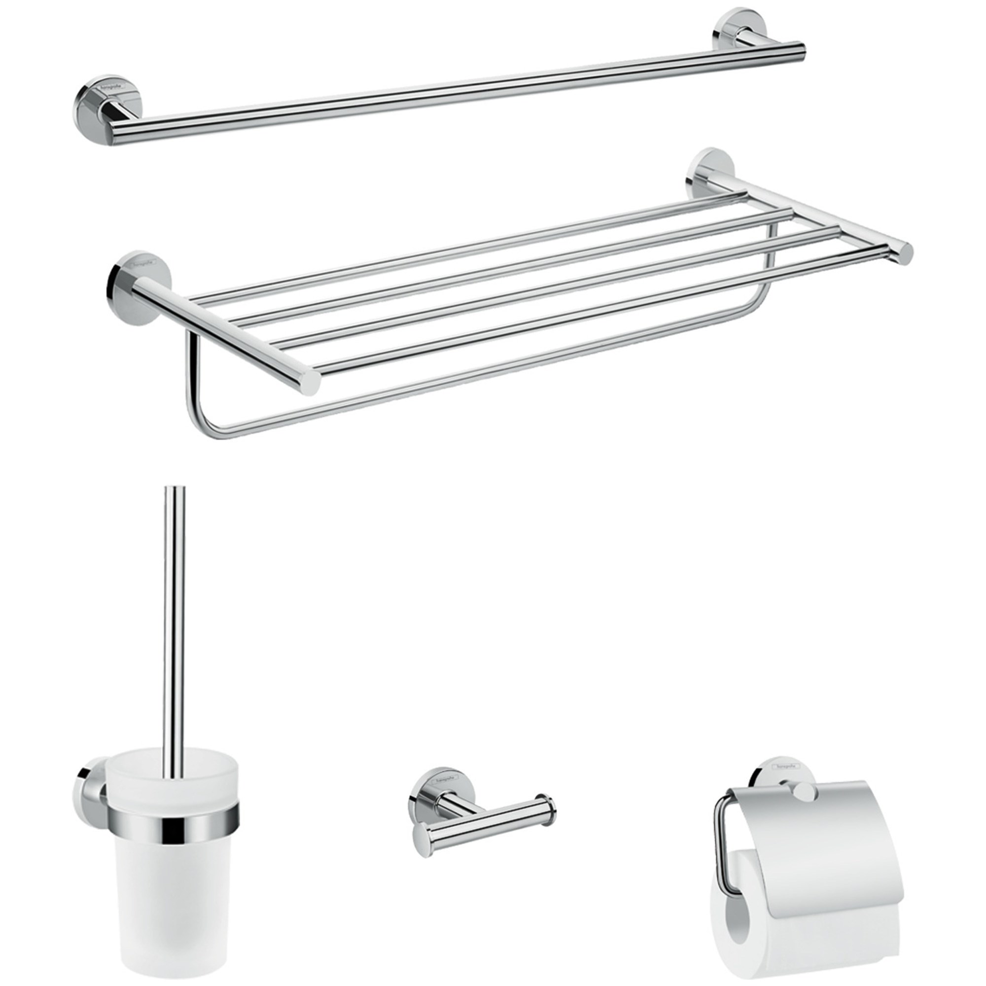 Hansgrohe Logis Universal Banyo Aksesuar Seti 5 Parça Krom 41728000