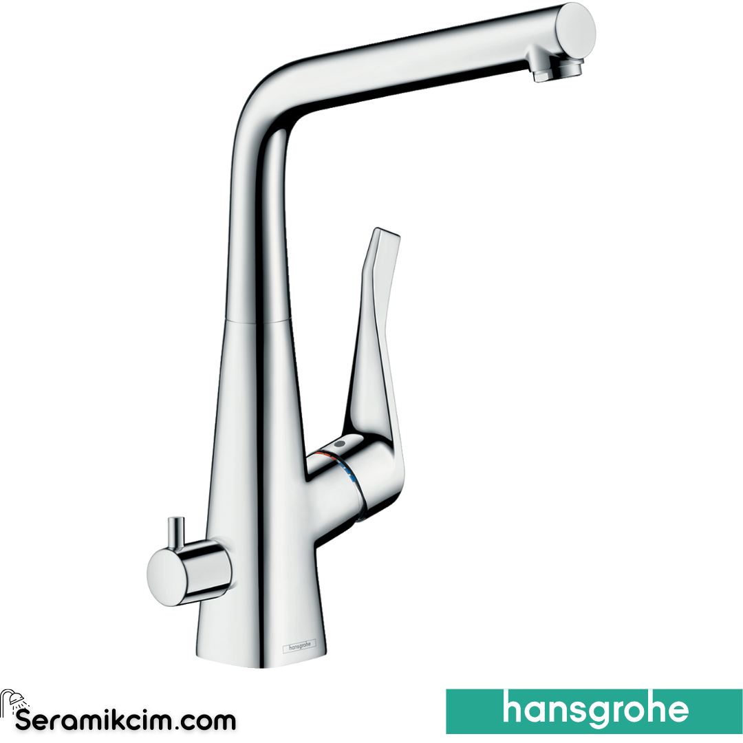 Hansgrohe Metris 320 Eviye Bataryası Krom 14888000
