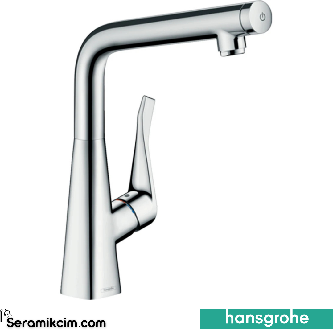 Hansgrohe Metris Select Eviye Bataryası Ecosmart+ Krom 14785000