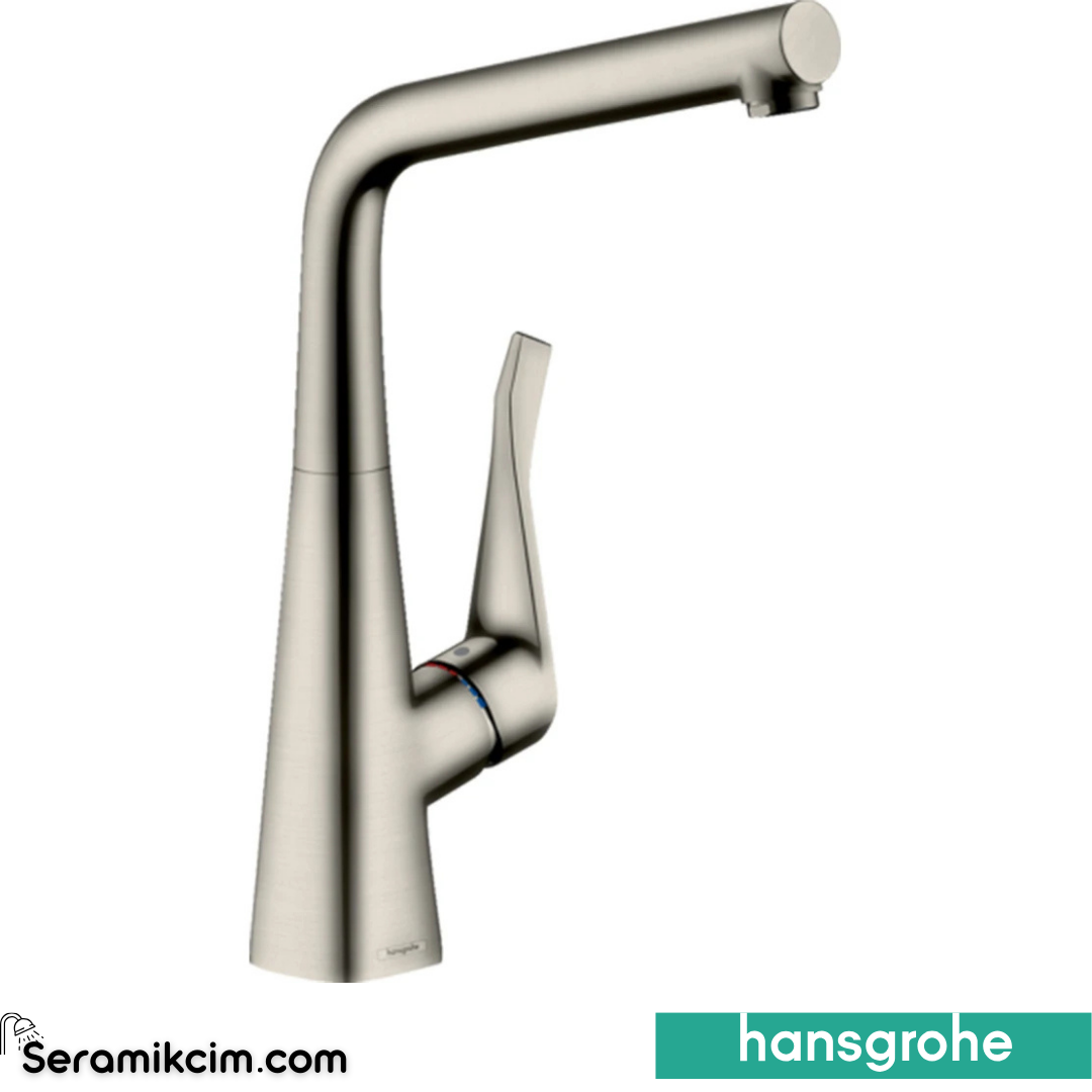 Hansgrohe Metris Tek Kol 320 Eviye Bataryası Döner Eviye Bataryası 14822800