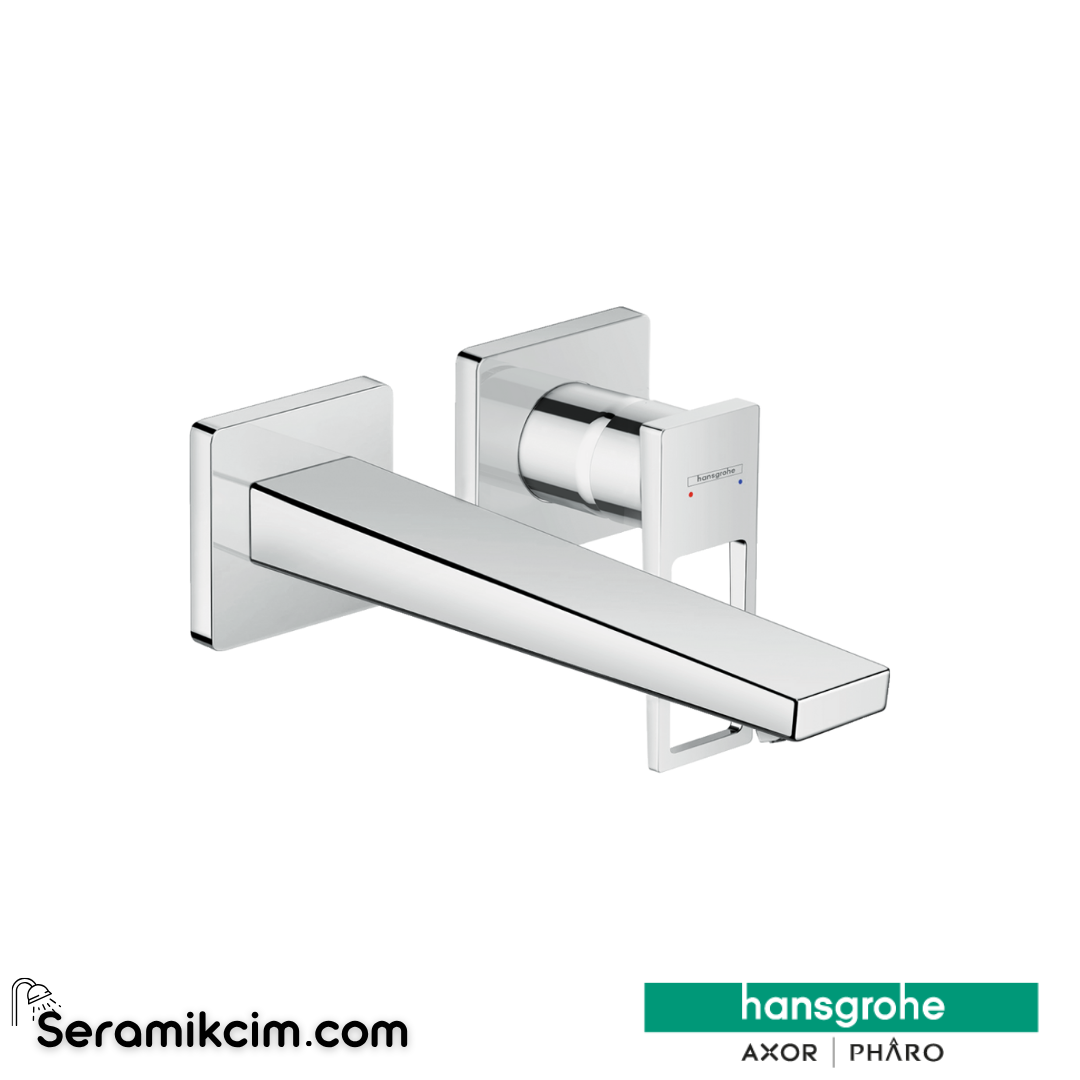 Hansgrohe Metropol Loop Volan Ankastre Duvardan Lavabo Bataryası 225 Krom 74526000