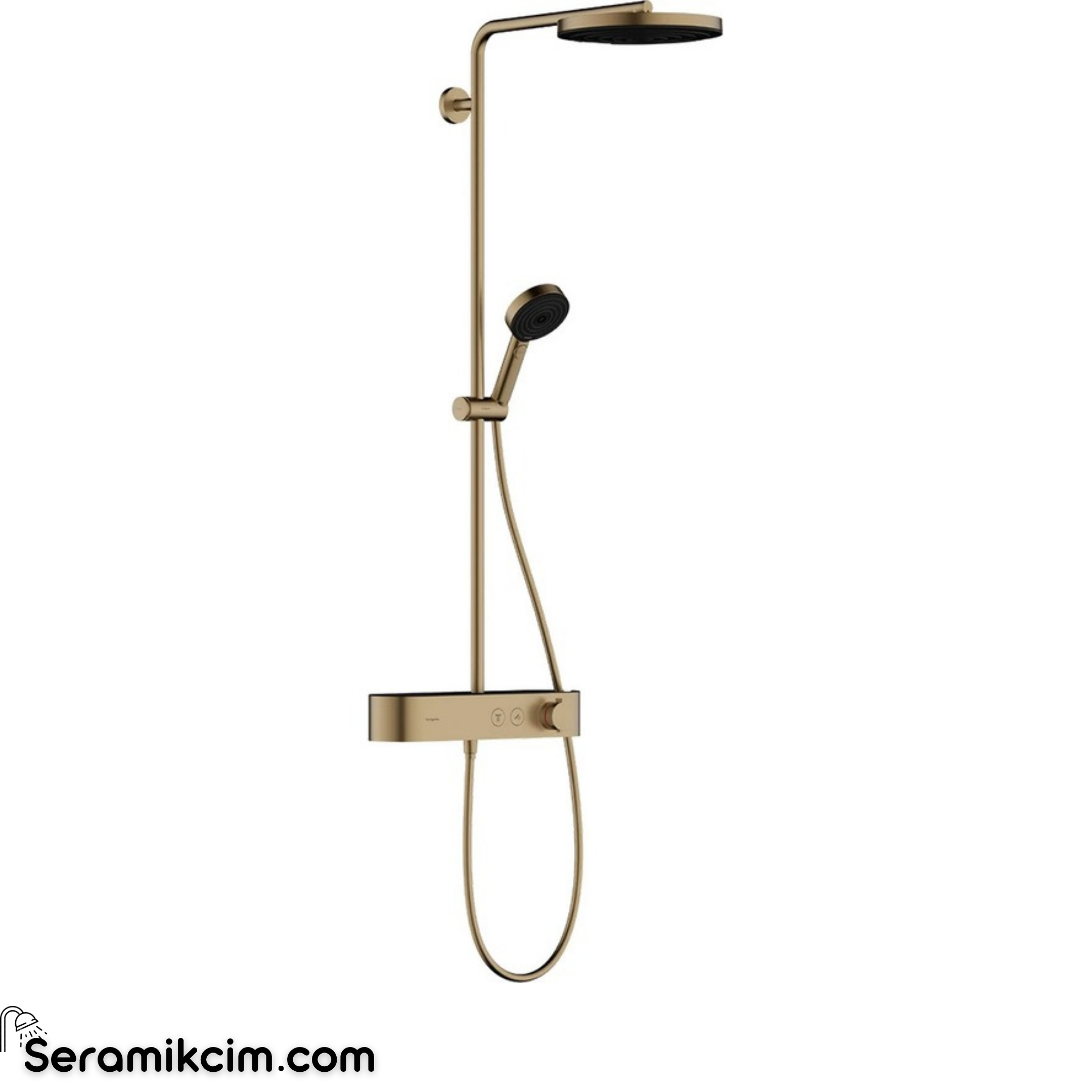 Hansgrohe Pulsify Duş Kolonu 260 1 Fonksiyonlu Ecosmart With Showertablet Select 400 Mat Bronz 24221140