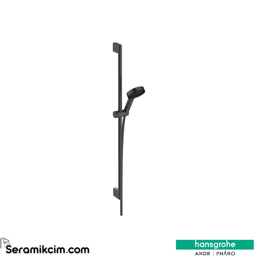 Hansgrohe Pulsify E Sürgülü Duş Seti 100 1 Fonksiyonlu Ecosmart Duş Barı 65 Cm İle Mat Siyah 24370670