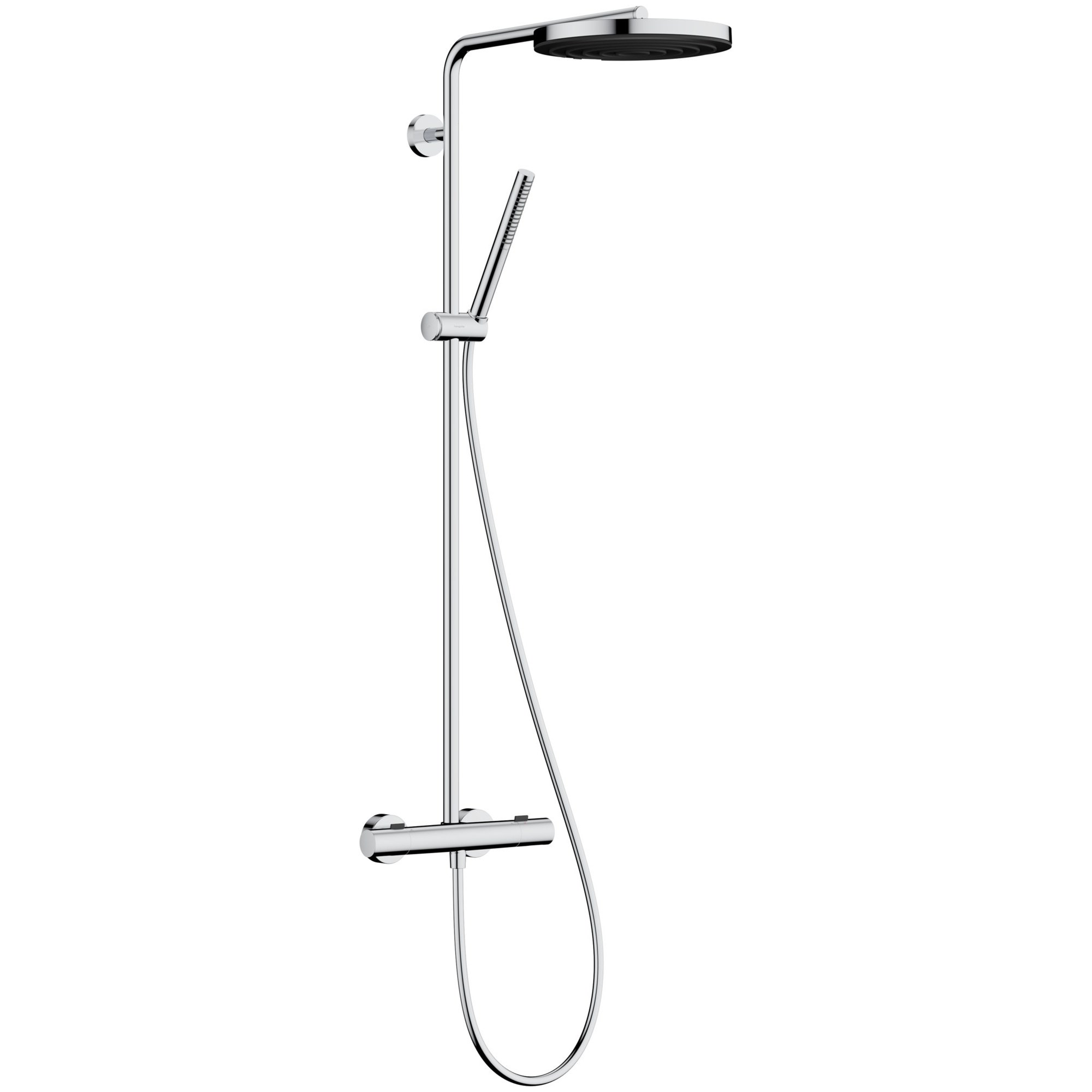 Hansgrohe Pulsify S Puro Termostatik Duş Sistemi 26 cm 1 Fonksiyonlu EcoSmart Ecostat Fine Krom 24223000