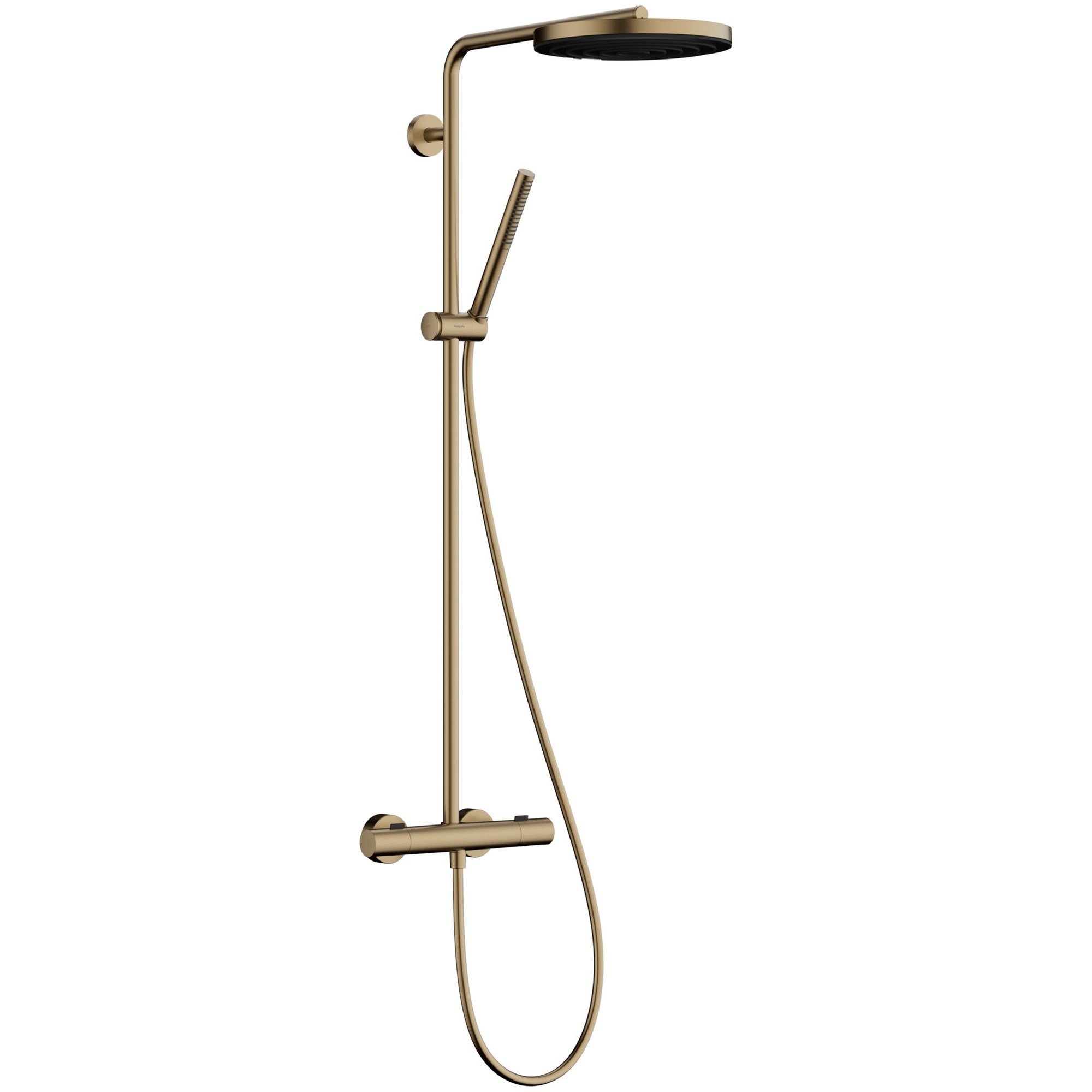 Hansgrohe Pulsify S Puro Termostatik Duş Sistemi 26 cm 1 Fonksiyonlu EcoSmart Ecostat Fine Mat Bronz 24223140