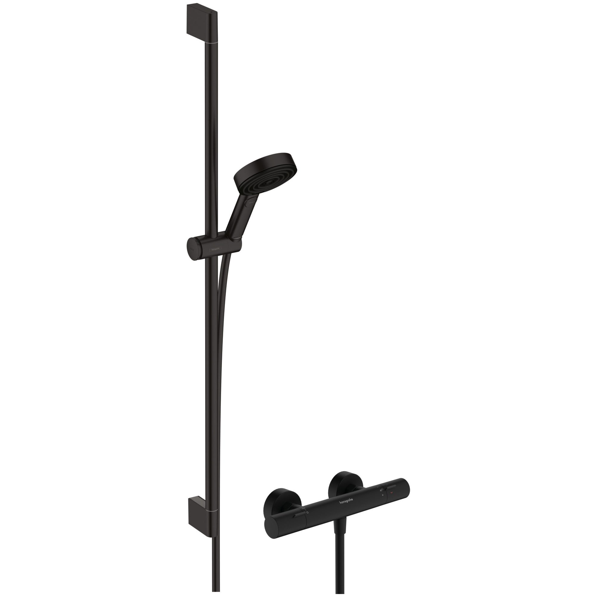 Hansgrohe Pulsify Select S Termostatik Duş Sistemi 10,5 cm 3 Fonksiyonlu EcoSmart Relaxation Ecostat Fine Mat Siyah 24261670