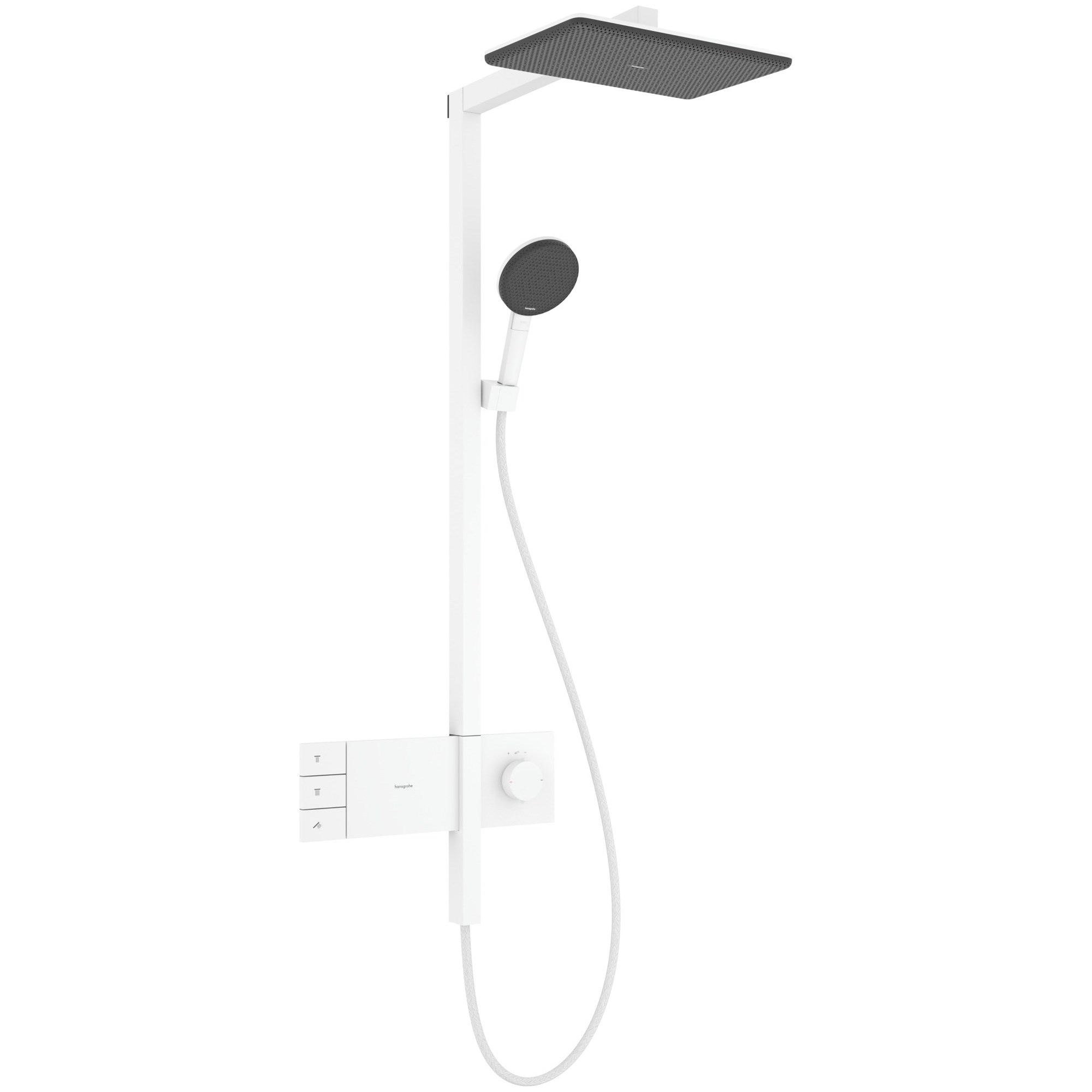 Hansgrohe Raindance Alive Q Termostatik Duş Sistemi 21,4x34,3 cm 2 Fonksiyonlu EcoSmart ShowerSelect Comfort Mat Beyaz 24591700