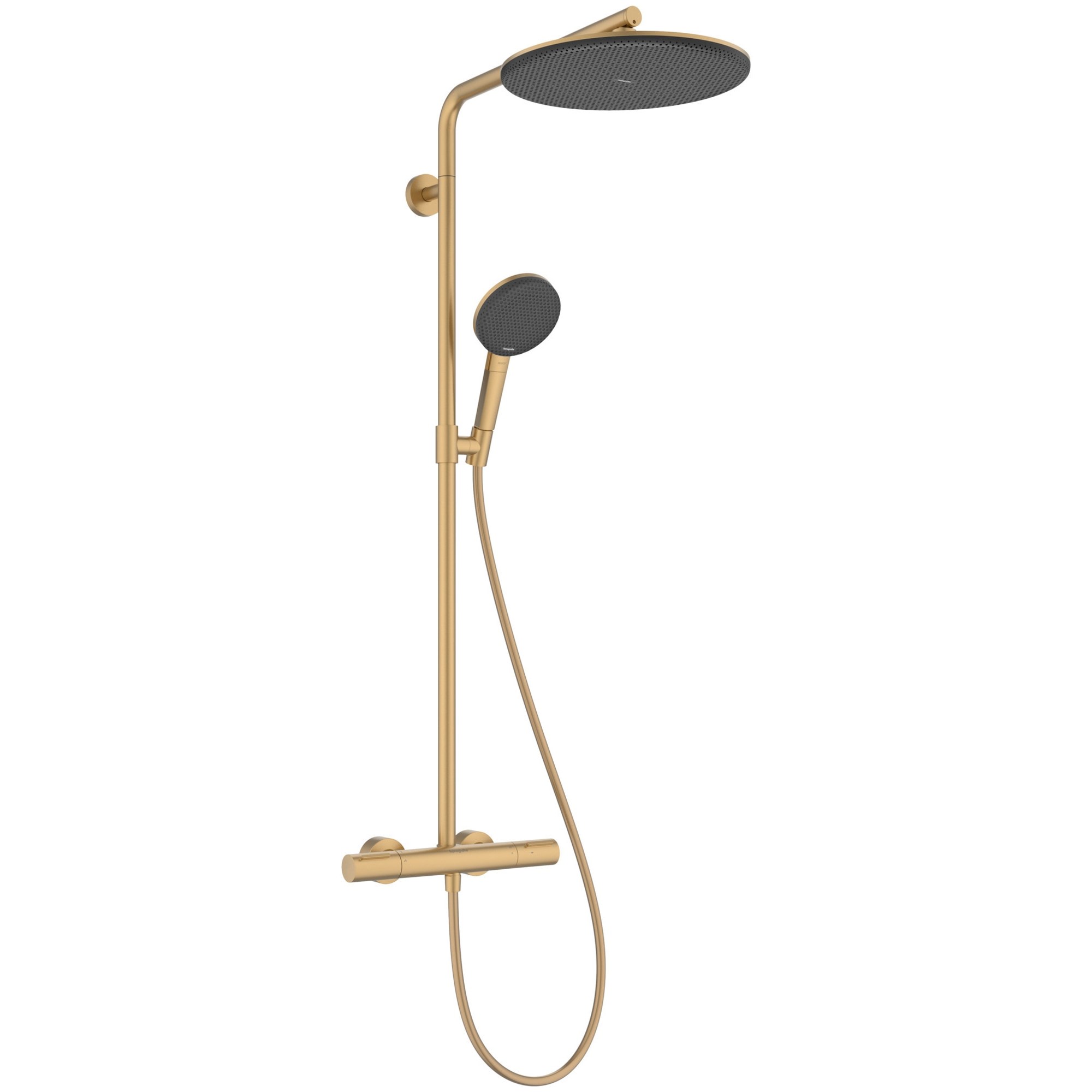 Hansgrohe Raindance Alive S Puro Termostatik Duş Sistemi 30 cm 1 Fonksiyonlu EcoSmart Ecostat Element Mat Bronz 24593140