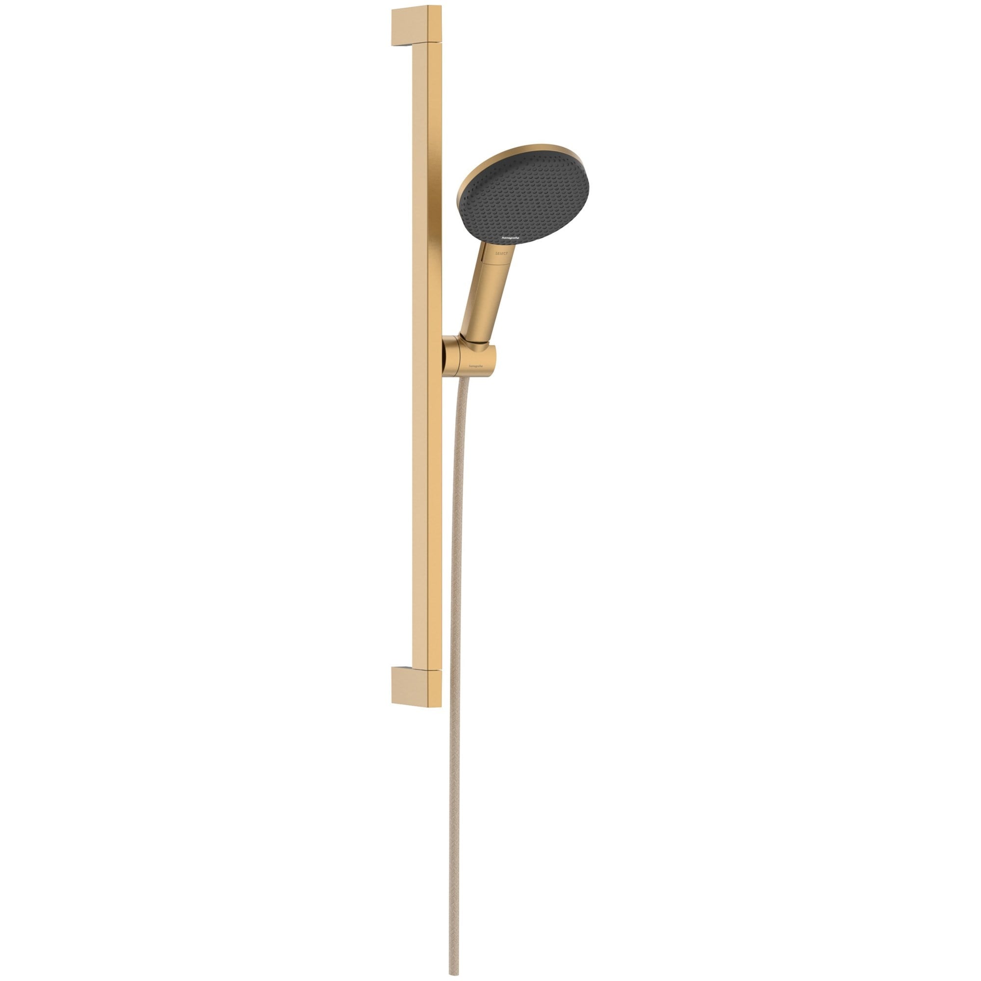 Hansgrohe Raindance Alive Select S Duş Seti 65 cm Sürgülü 12,5 cm El Duşlu 3 Fonksiyonlu EcoSmart Mat Bronz 24600140