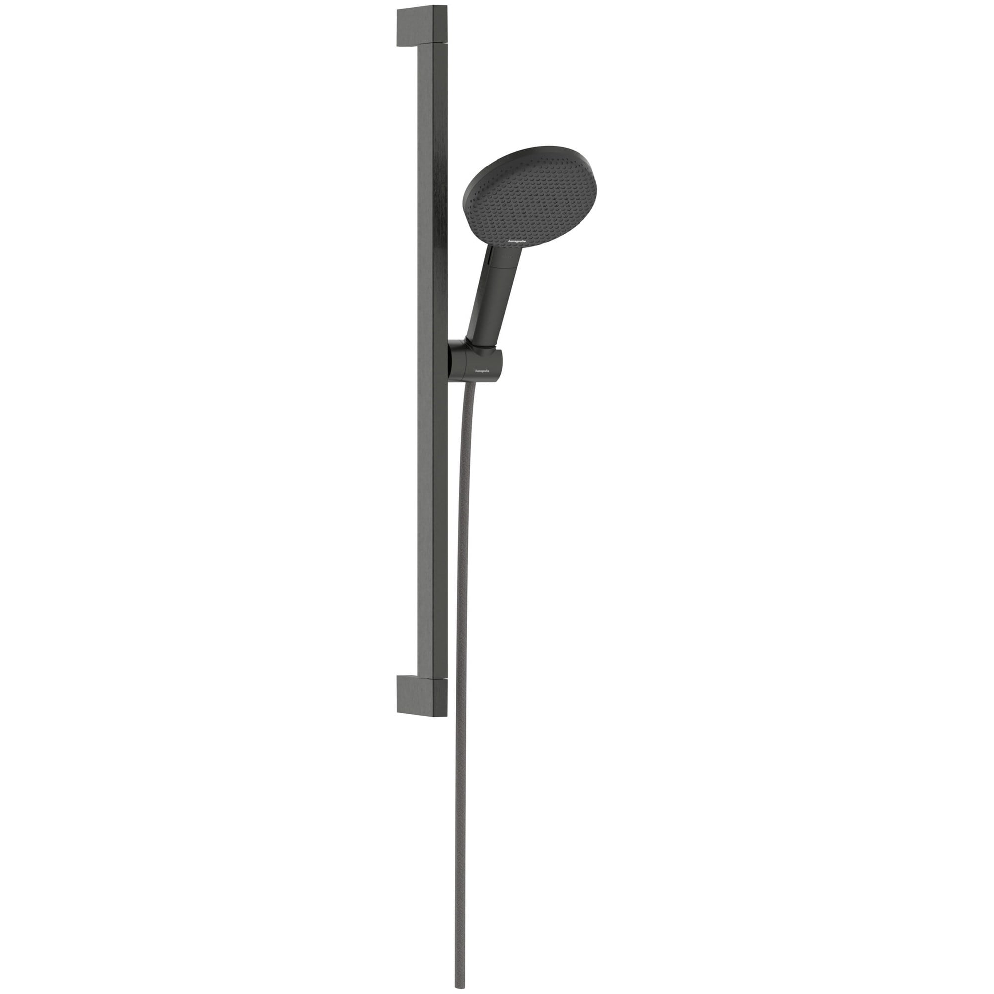 Hansgrohe Raindance Alive Select S Duş Seti 65 cm Sürgülü 12,5 cm El Duşlu 3 Fonksiyonlu EcoSmart Mat Siyah-Krom 24600340