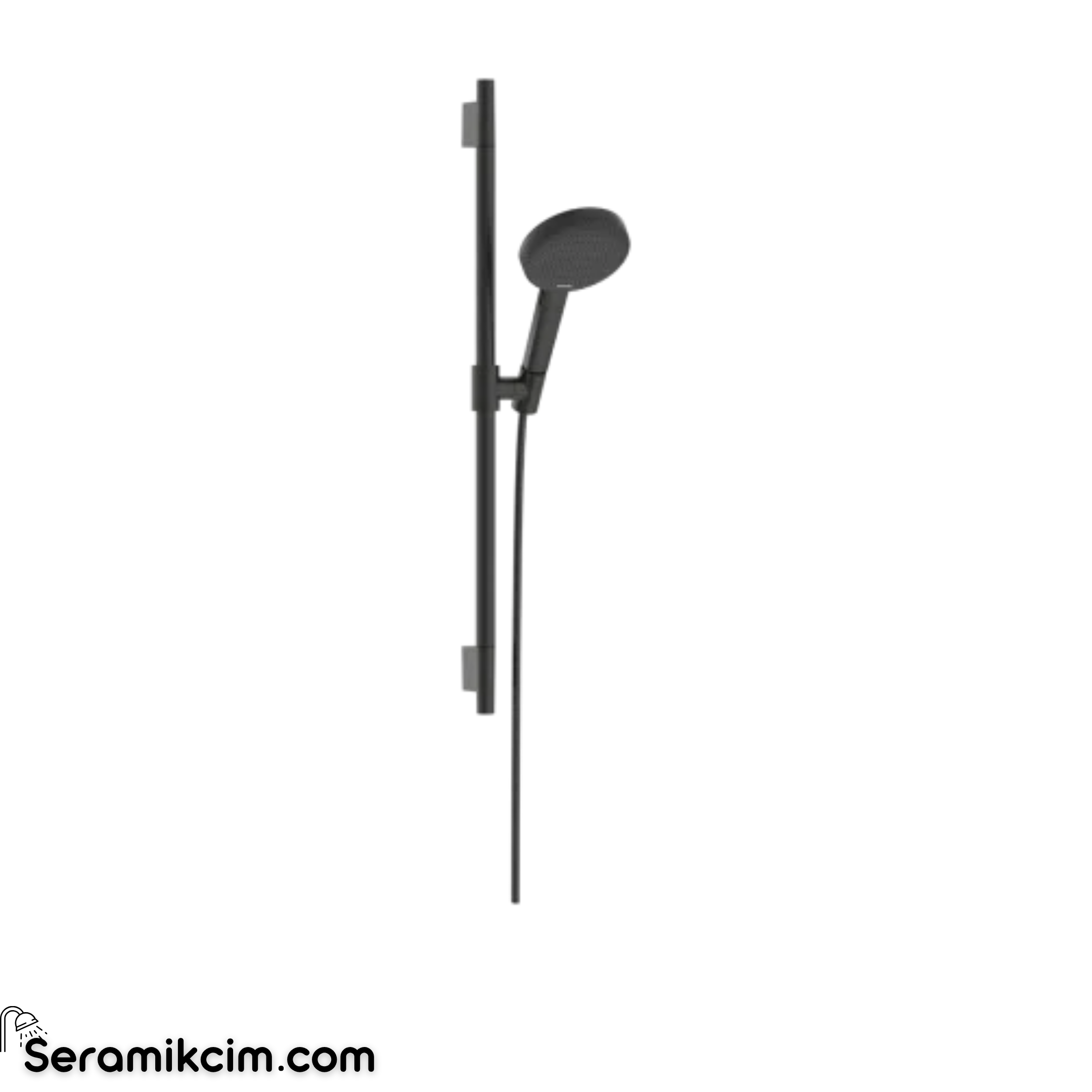 Hansgrohe Raindance Alive Select S Duş Seti 125 3jet EcoSmart Mat Siyah Krom 24602340