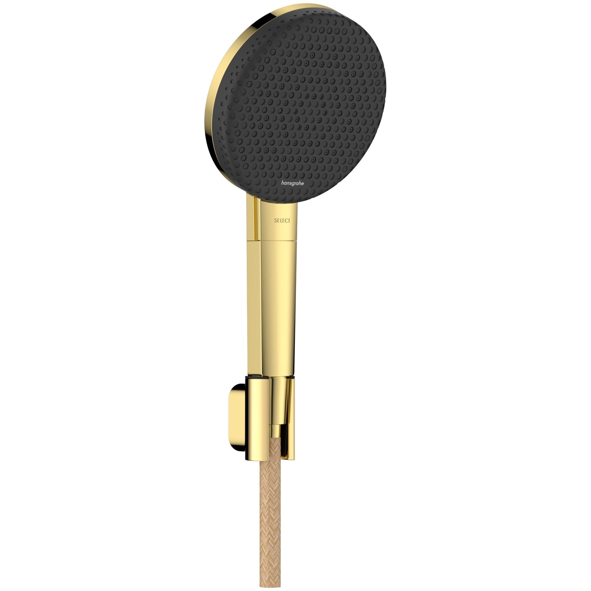 Hansgrohe Raindance Alive Select S El Duşu ve Askı Seti 12,5 cm 3 Fonksiyonlu EcoSmart Parlak Altın 24611990