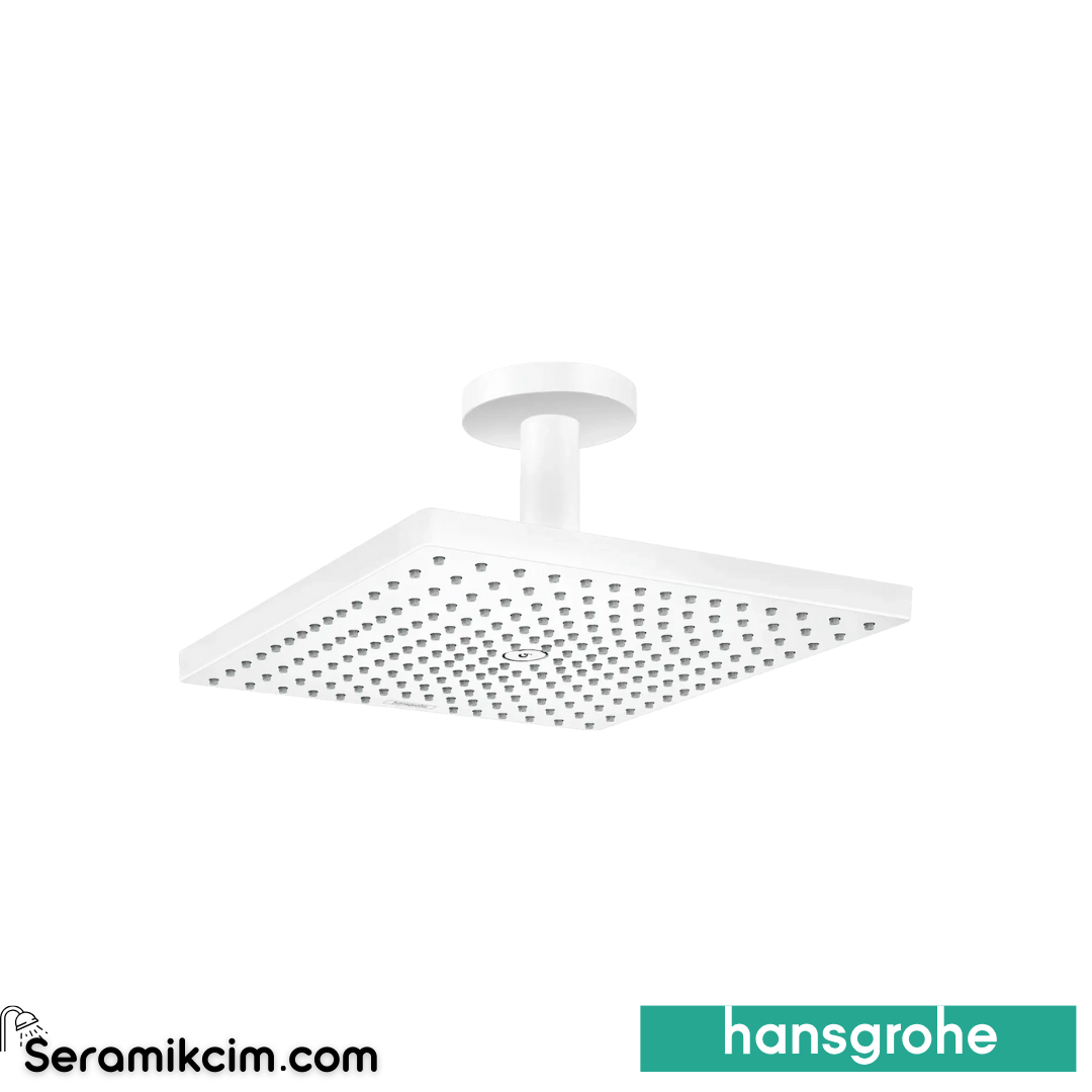 Hansgrohe Raindance E 300 1 Fonksiyonlu Tepe Duşu Tavandan Bağlantılı 100 Mat Beyaz 26250700