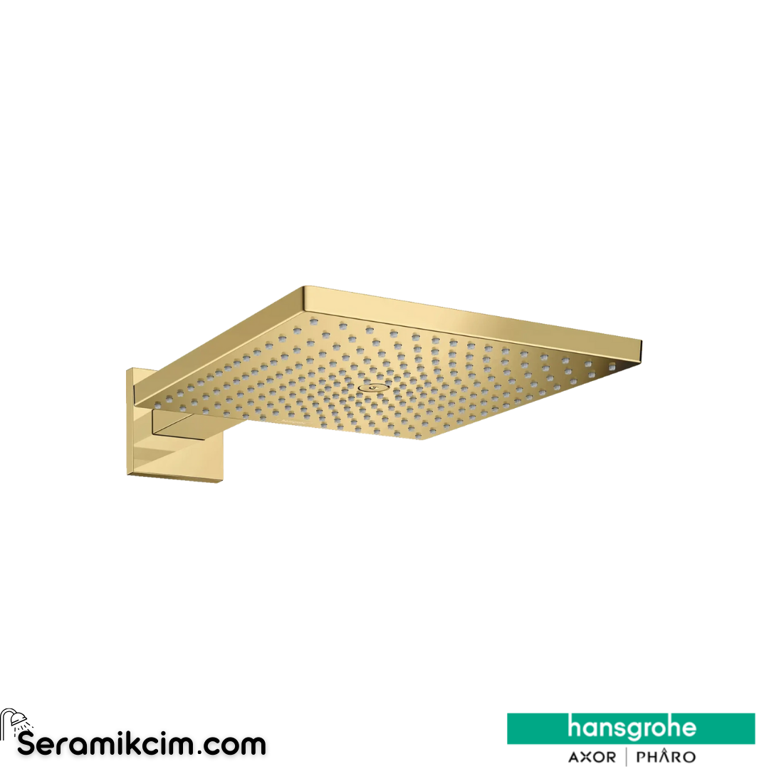 Hansgrohe Raindance E 300 Tepe Duşu 1 Fonksiyonlu Duş Dirseği 390Mm Parlak Altın 26238990