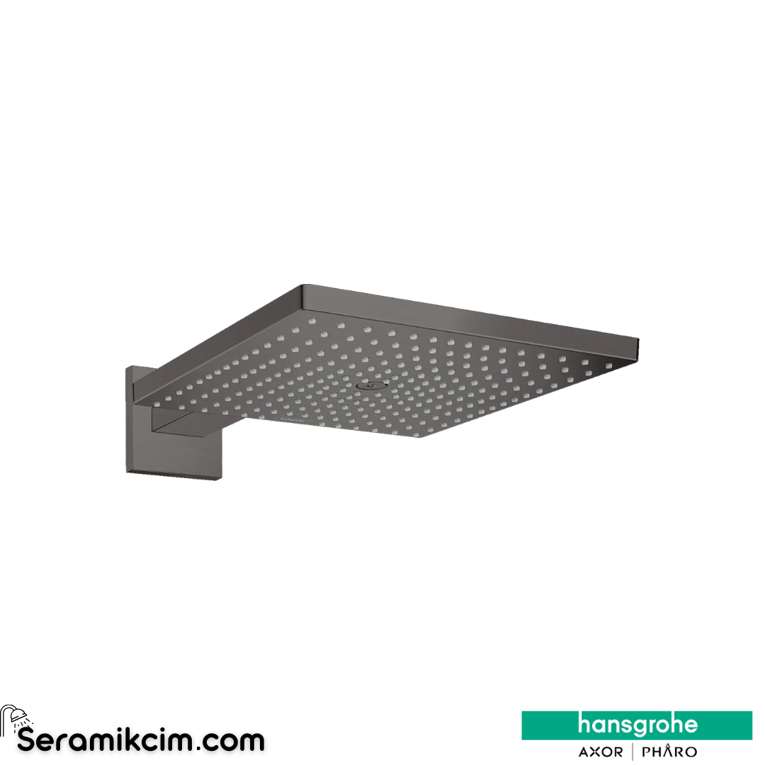 Hansgrohe Raindance E 300 Tepe Duşu 1 Fonksiyonlu 390Mm Fırçalı Siyah Krom 26238340