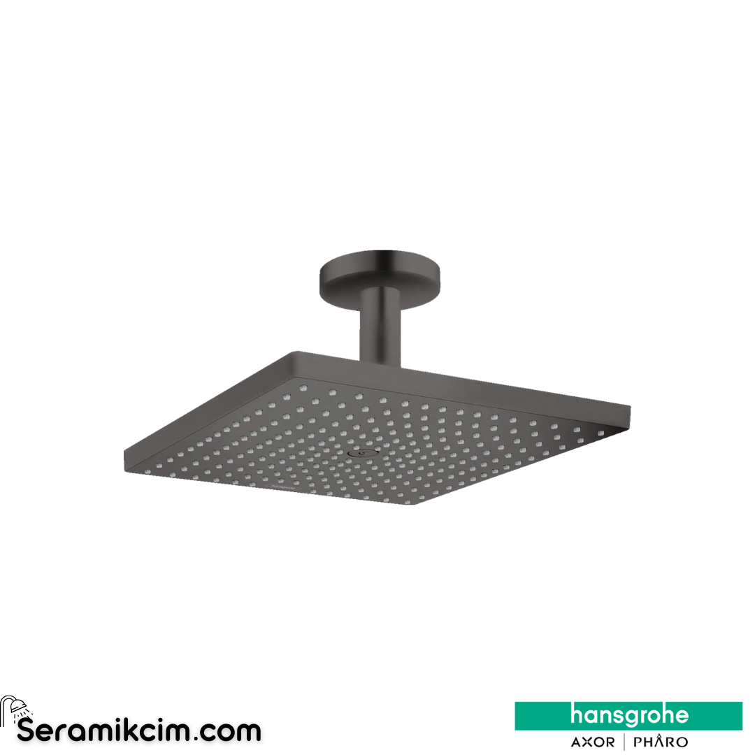 Hansgrohe Raindance E 300 Tepe Duşu Tavandan Bağlantılı 100 1 Fonksiyonlu Mat Siyah Krom 26250340