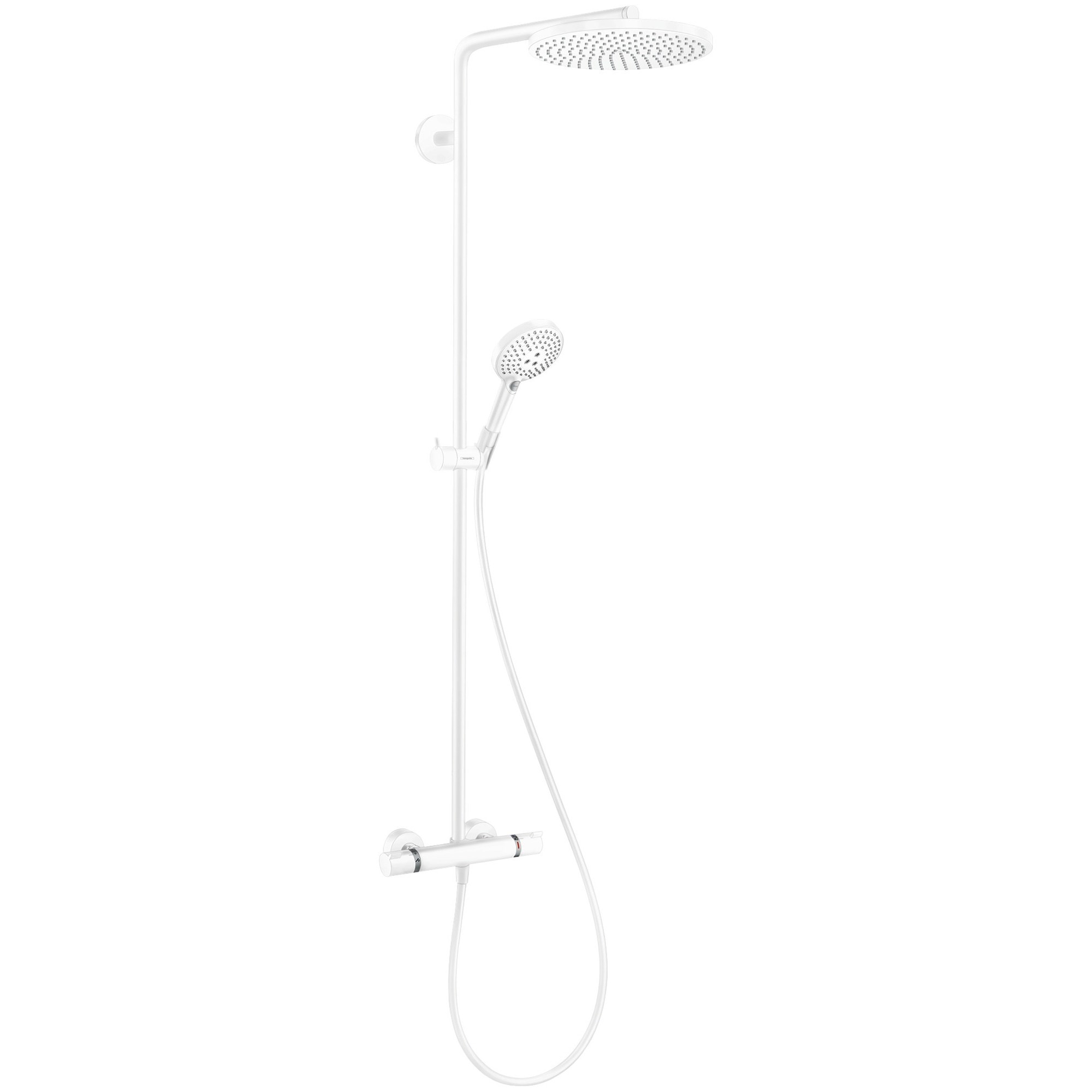 Hansgrohe Raindance S Duş Kolonu 1 Fonksiyonlu Ecosmart+ Termostatik Mat Beyaz 28823990