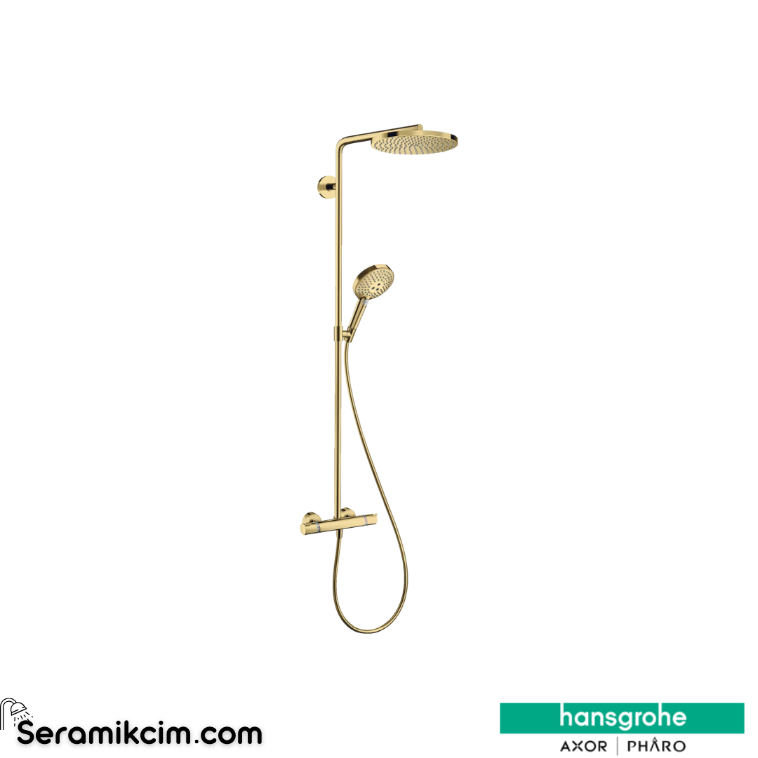 Hansgrohe Raindance Select S Duşu Kolonu 240 1 Fonksiyonlu Parlak Altın 27633990