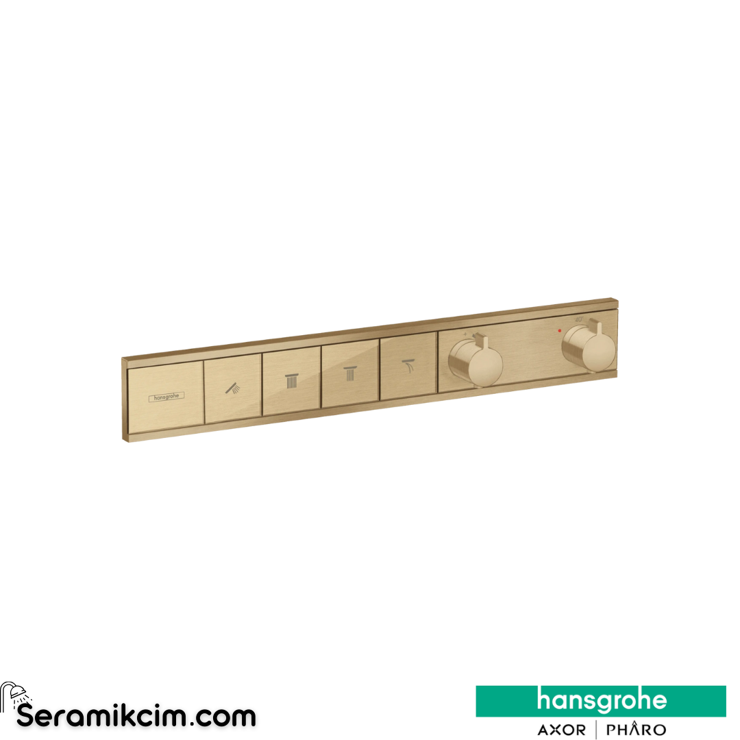 Hansgrohe Rainselect Ankastre Banyo Bataryası Termostatik 4 Çıkış Mat Bronz 15382140