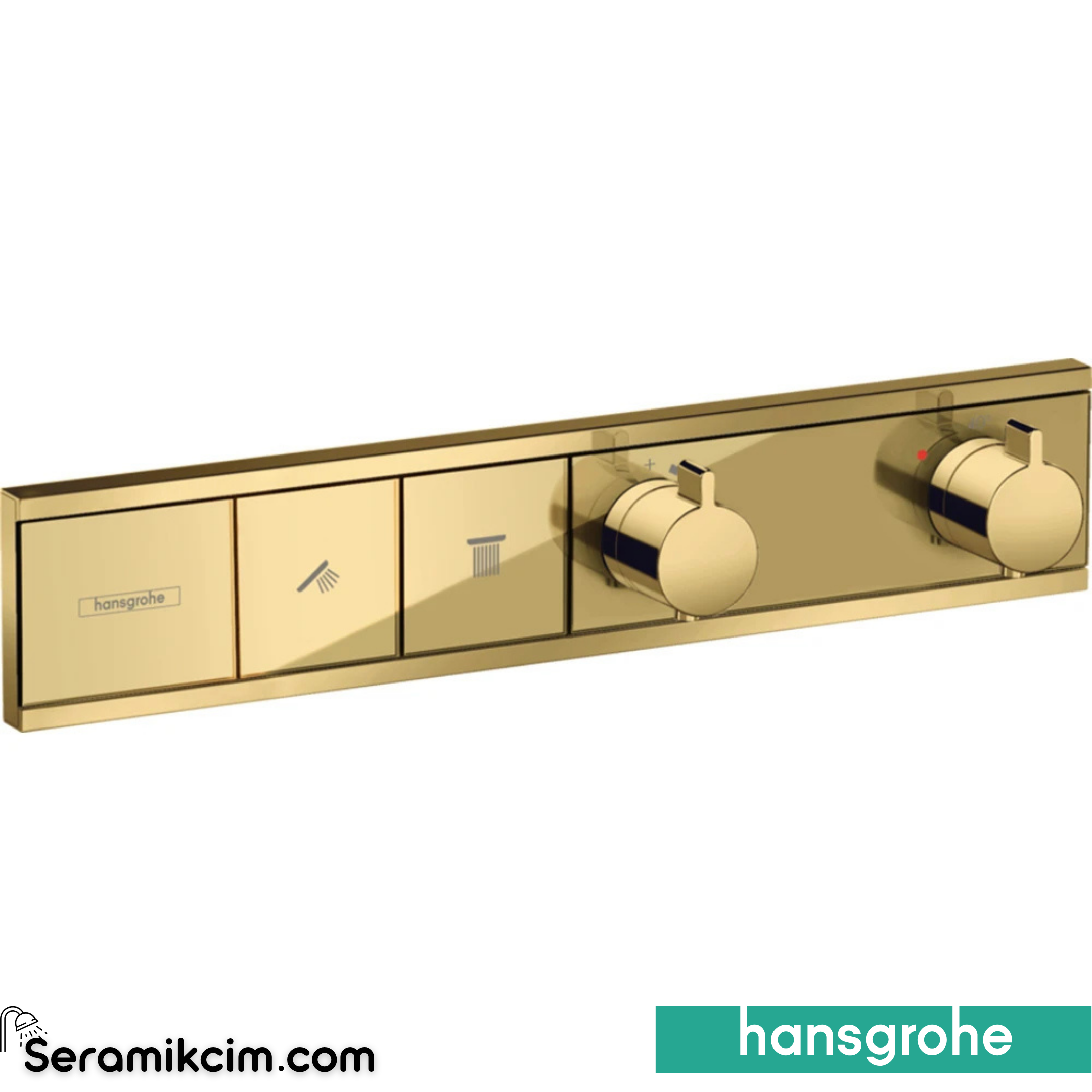 Hansgrohe Rainselect AnkastreTermostatik 2 Çıkışlı Parlak Altın 15380990