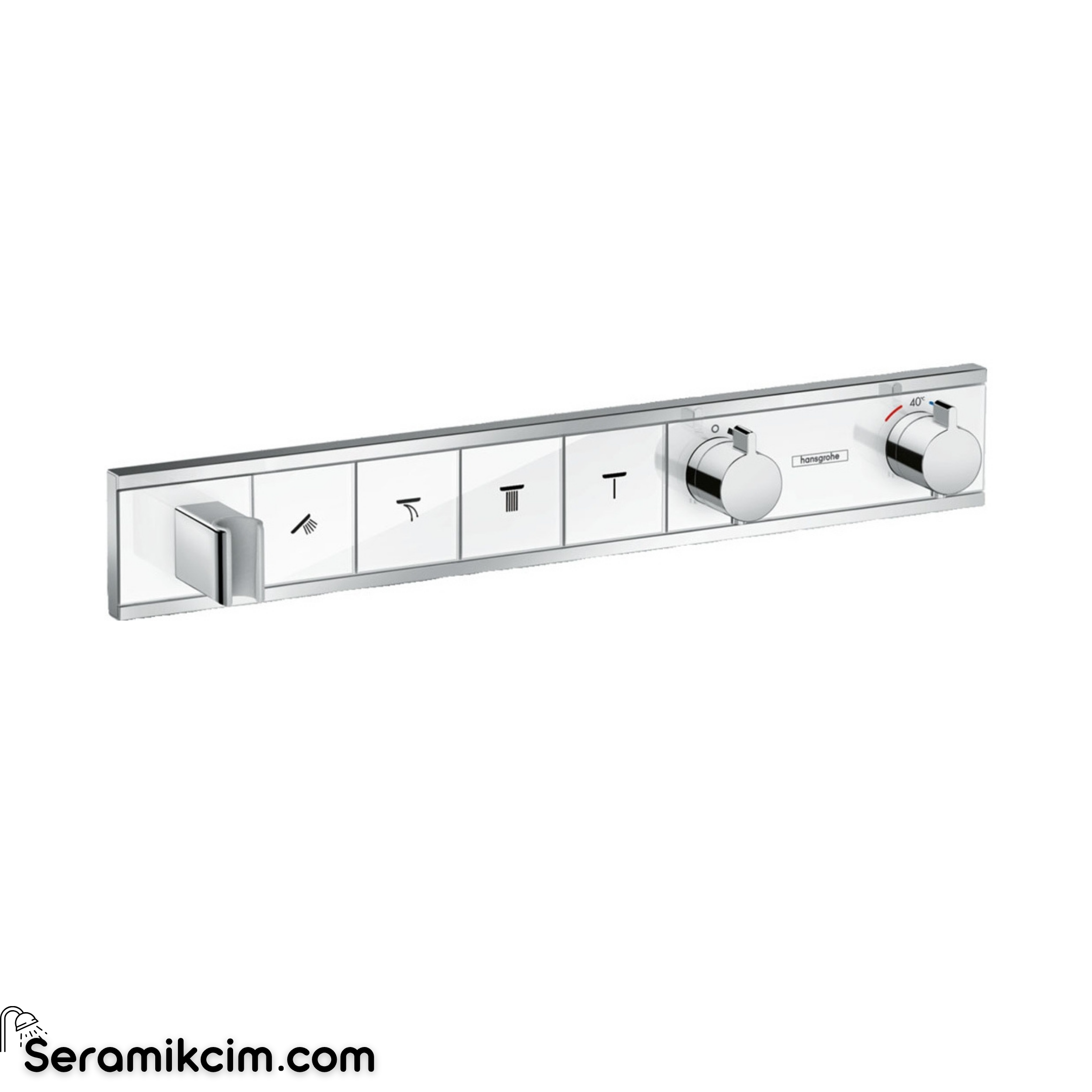 Hansgrohe Rainselect Dış Set Ankastre 4 Çıkış Beyaz-Krom 15357400