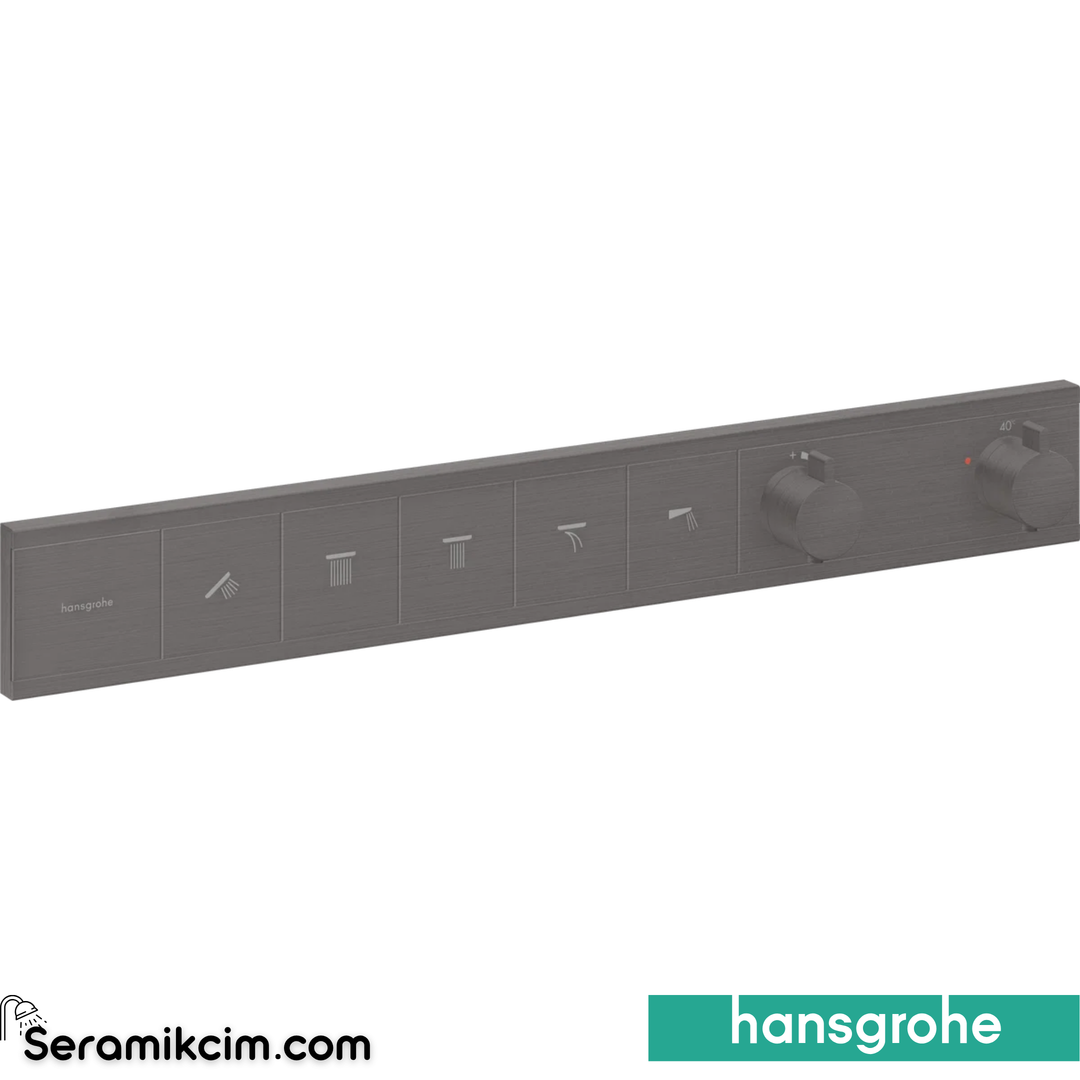 Hansgrohe Rainselect Termostat Ankastre 5 Çıkış Mat Siyah Krom 15384340