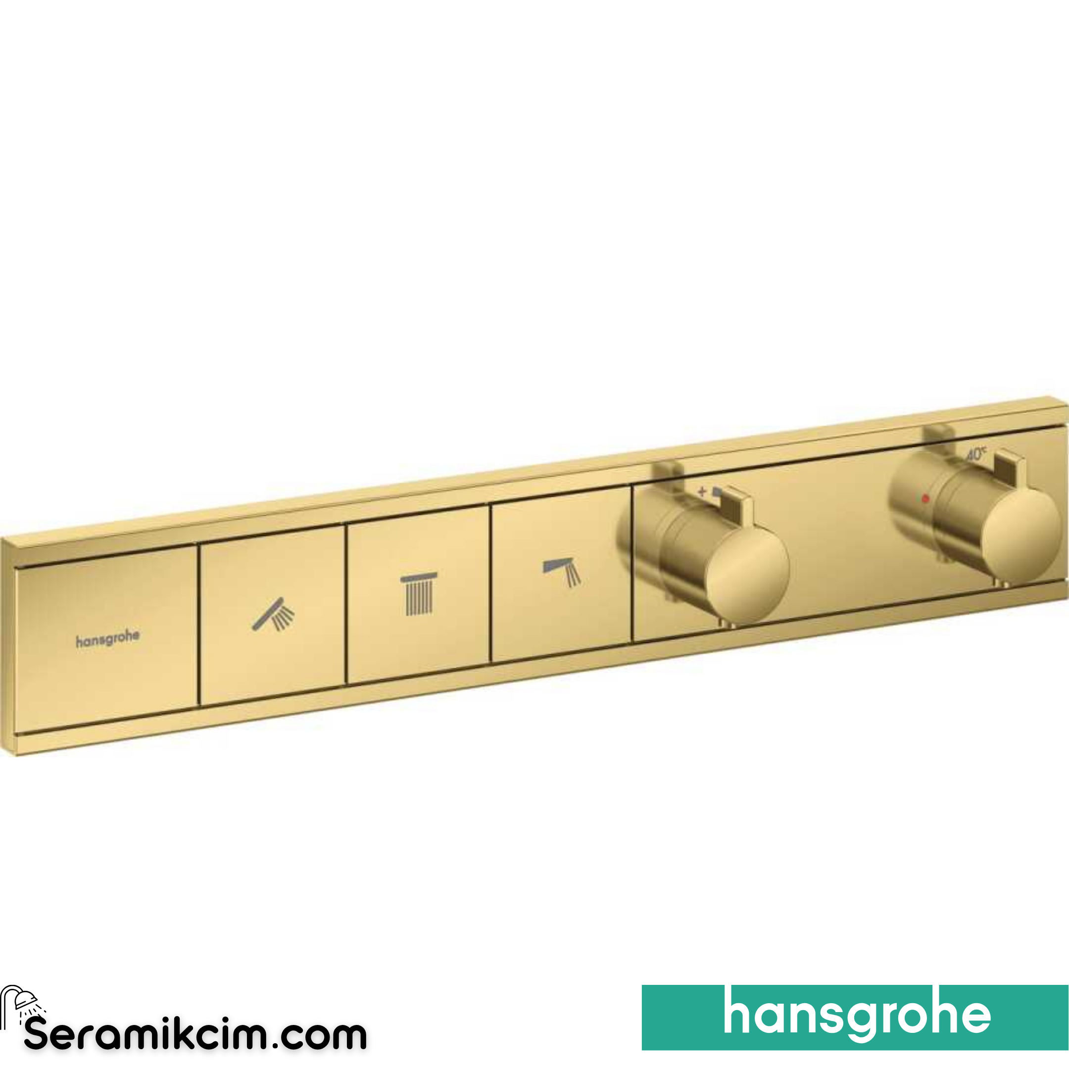 Hansgrohe Rainselect Termostat Ankastre 3 Çıkış Parlak Altın 15381990