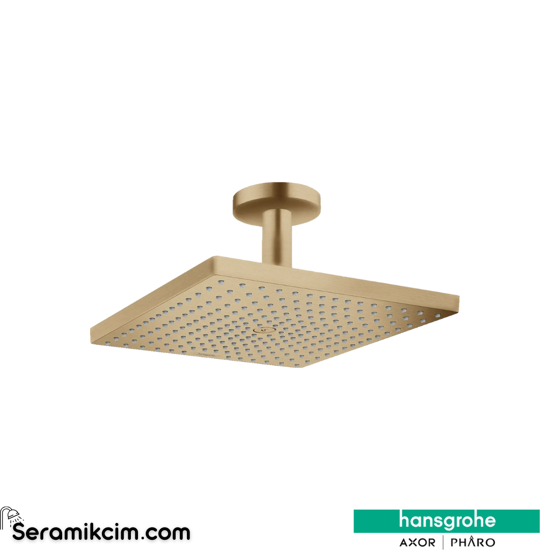 Hansgrohe Rd E 300 Tepe Duşu 1 Fonksiyonlu Tavandan Bağlantılı Mat Bronz 26250140