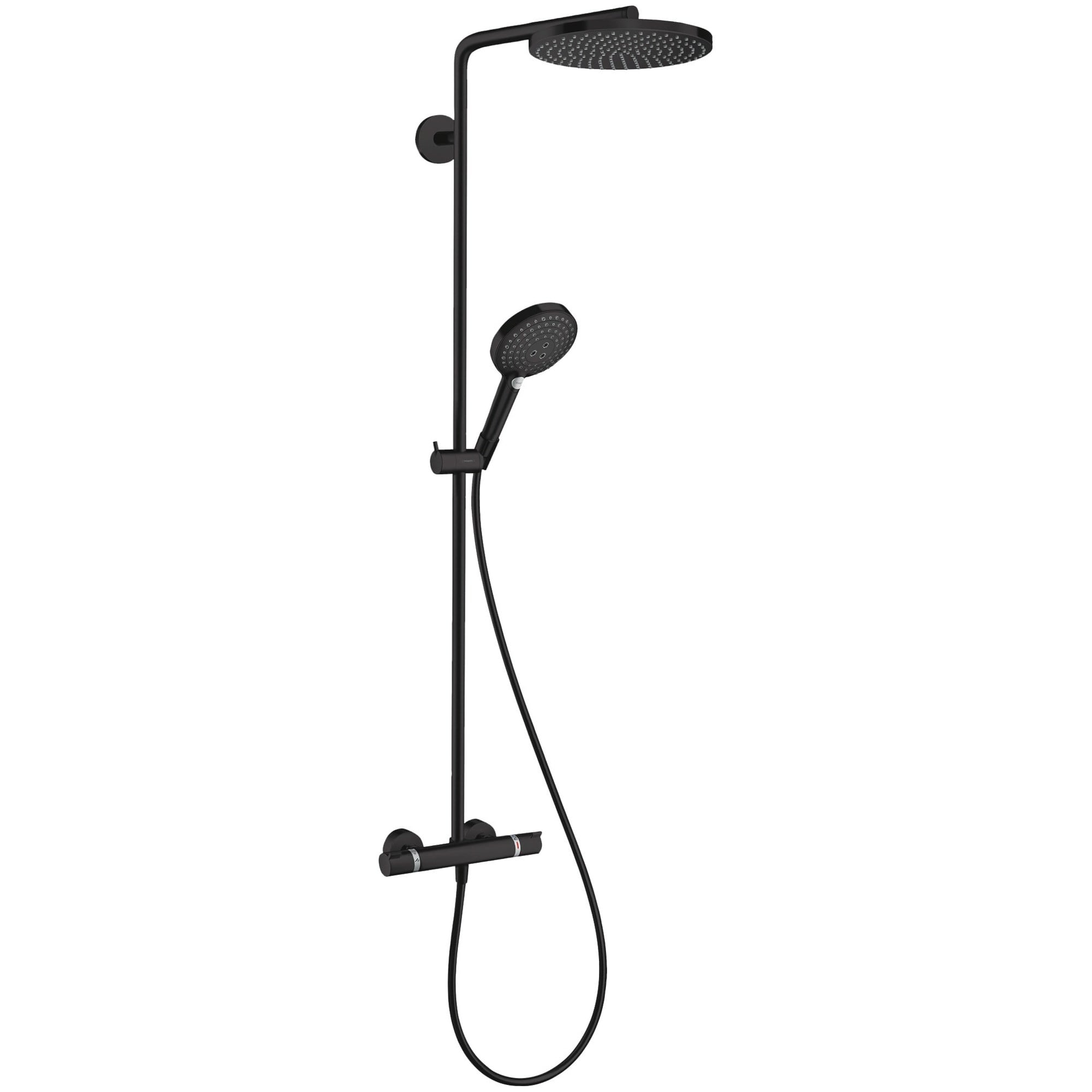 Hansgrohe Rd S Shape 240 1 Fonksiyonlu Powderrain Eco+ Thm Mat Siyah