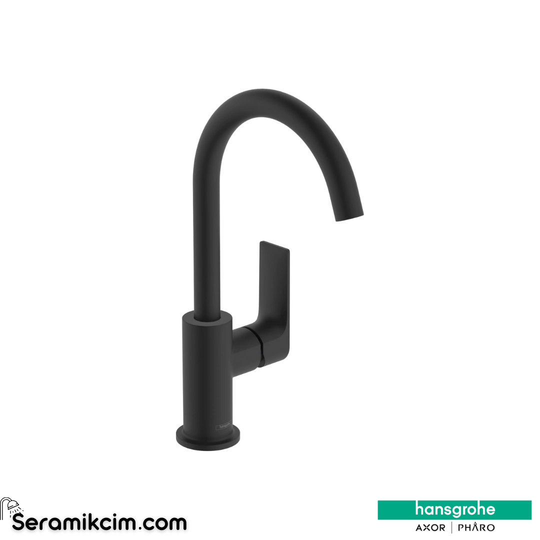 Hansgrohe Rebris E 210 Lavabo Bataryası Sifon Kumandalı Mat Siyah 72576670