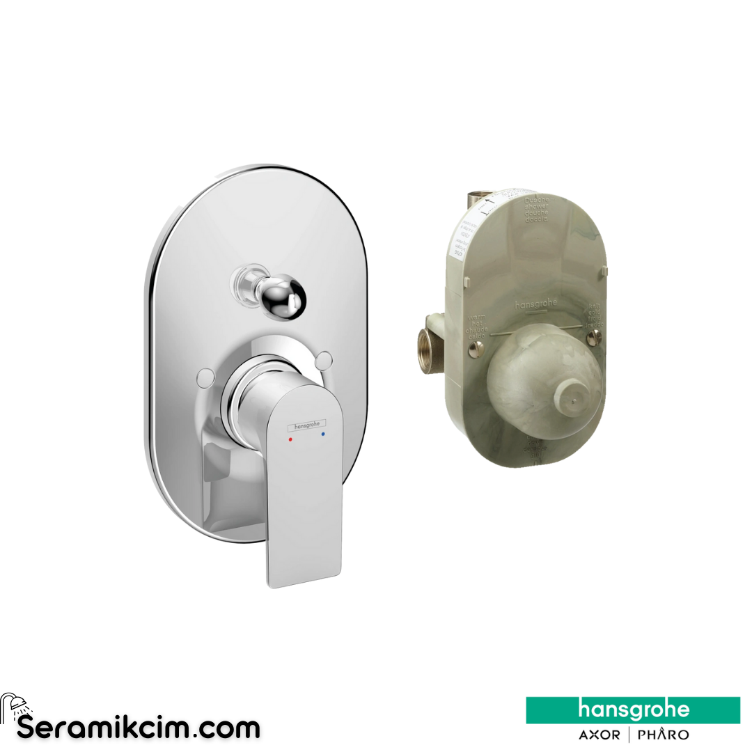 Hansgrohe Rebris E Ankastre Banyo Bataryası (İç Set Dahil) Krom 72458000
