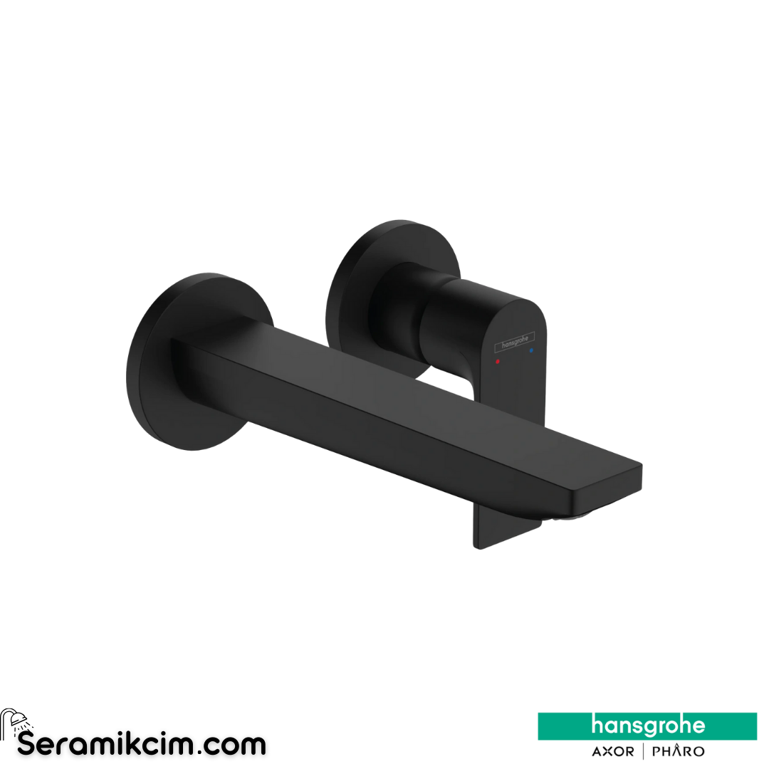 Hansgrohe Rebris E Ankastre Lavabo Bataryası 20,5 Cm Gaga İle Mat Siyah 72568670